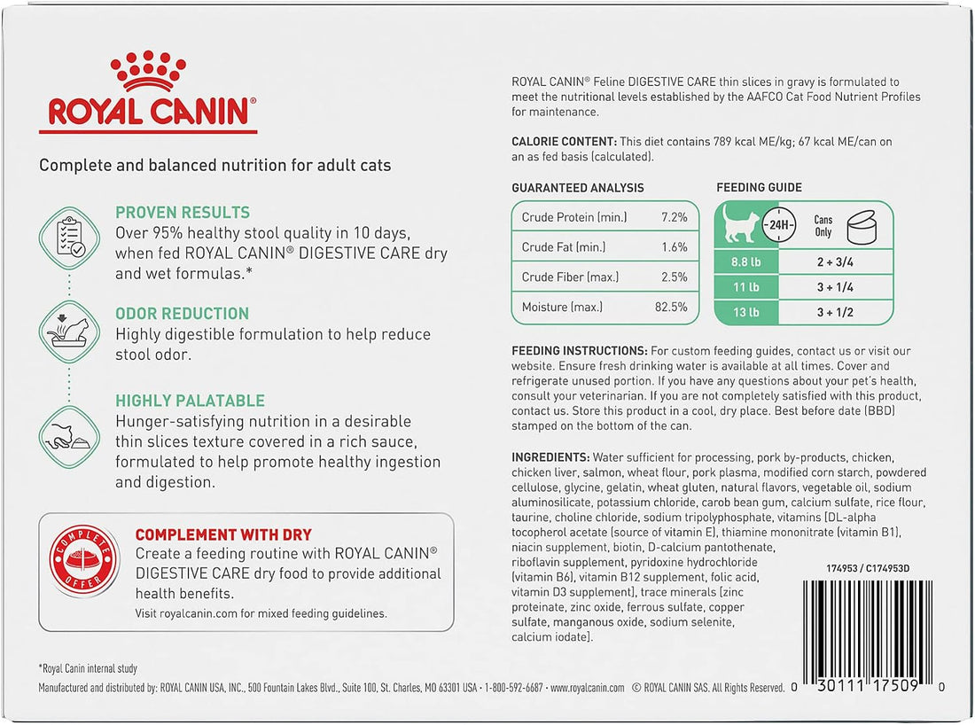 Royal Canin Feline Care Nutrition Digestive Care Adult Thin Slices
