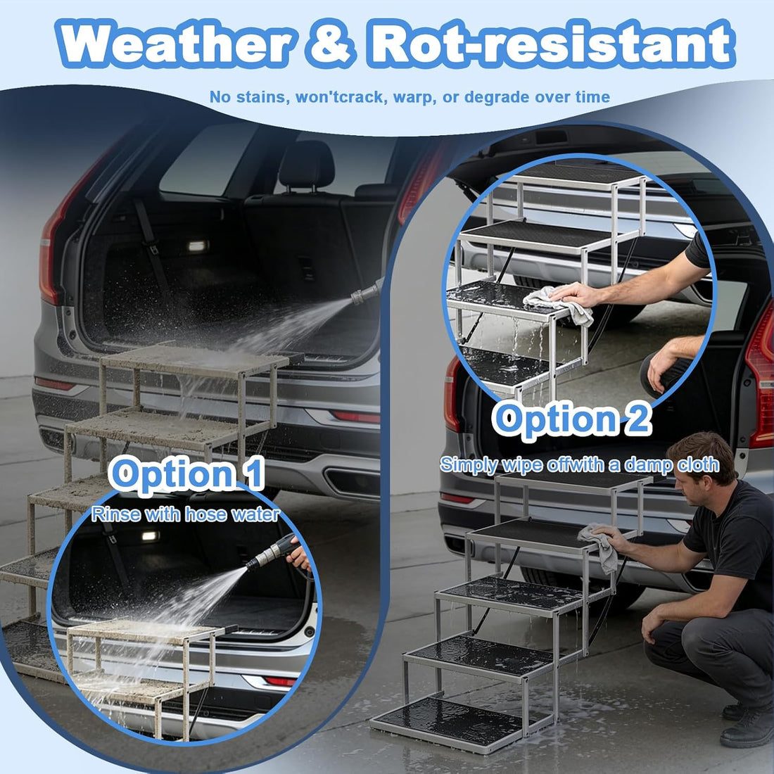 Dog Steps for Car & SUV – 5-Step Foldable Pet Stairs for Large Dogs