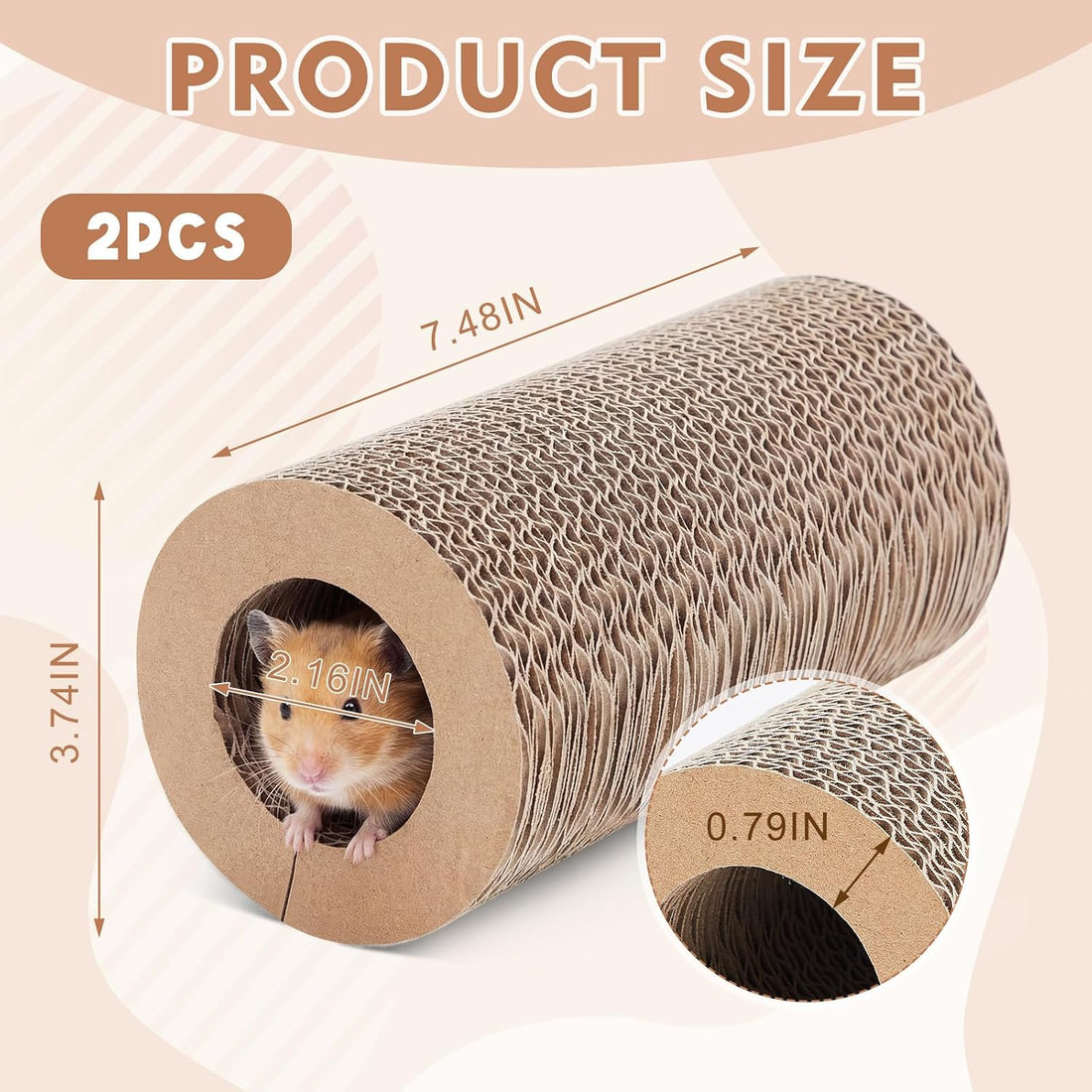 Dansydaisy 2 Pack Hamster Tunnel