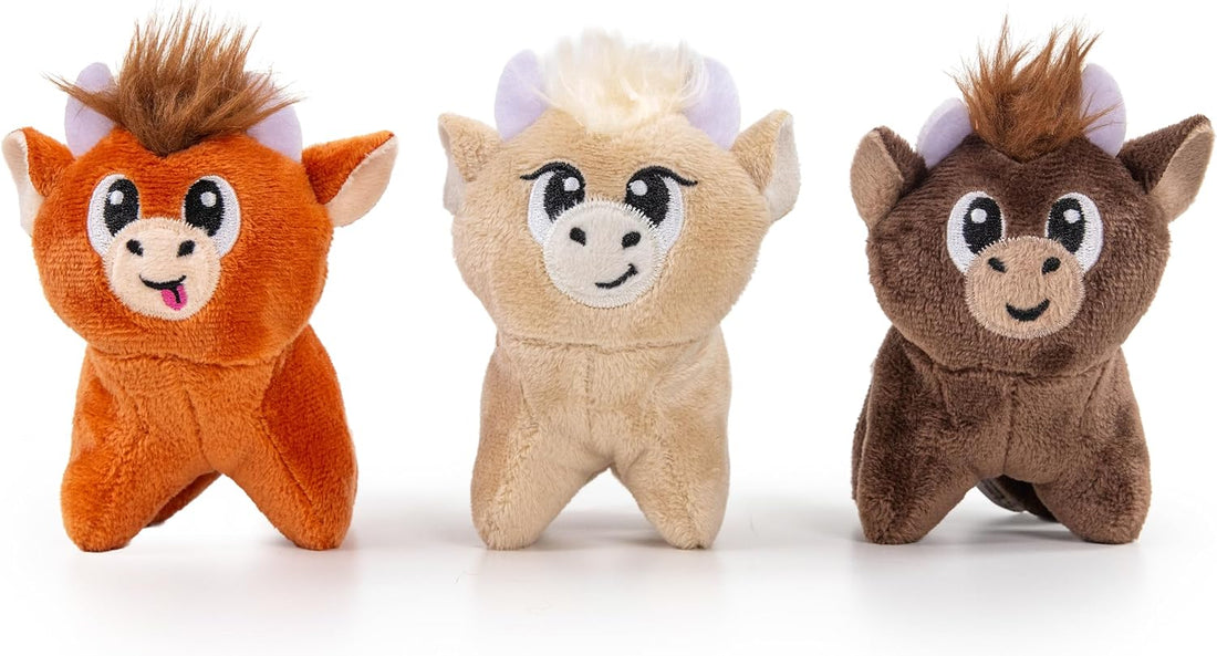 Outward Hound Squeakin' Squirrels Plush Squeaky Dog Toys, 3-Pack, 7"