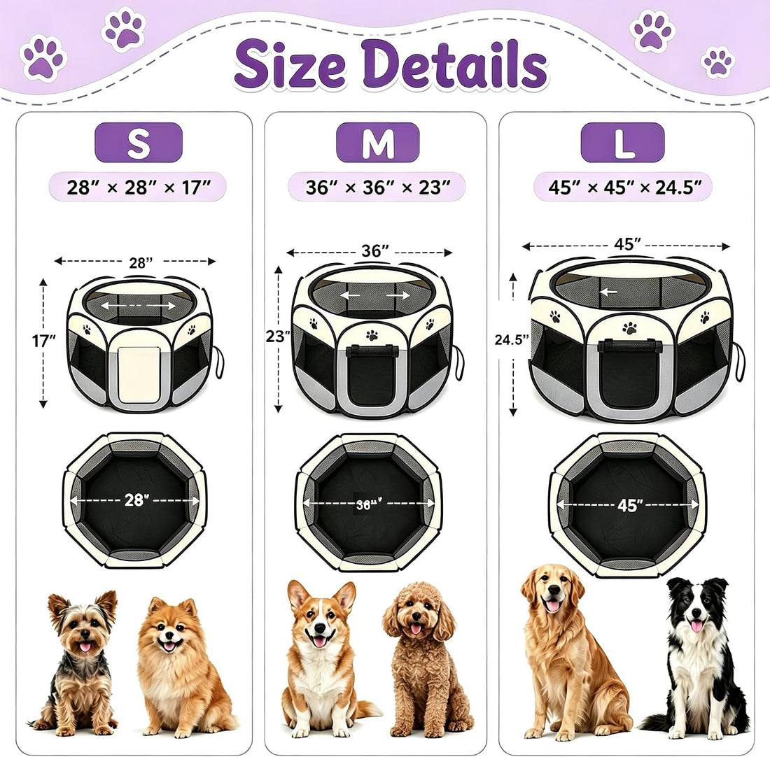 Portable Pet Playpen, Foldable Outdoor Small Animal Tent