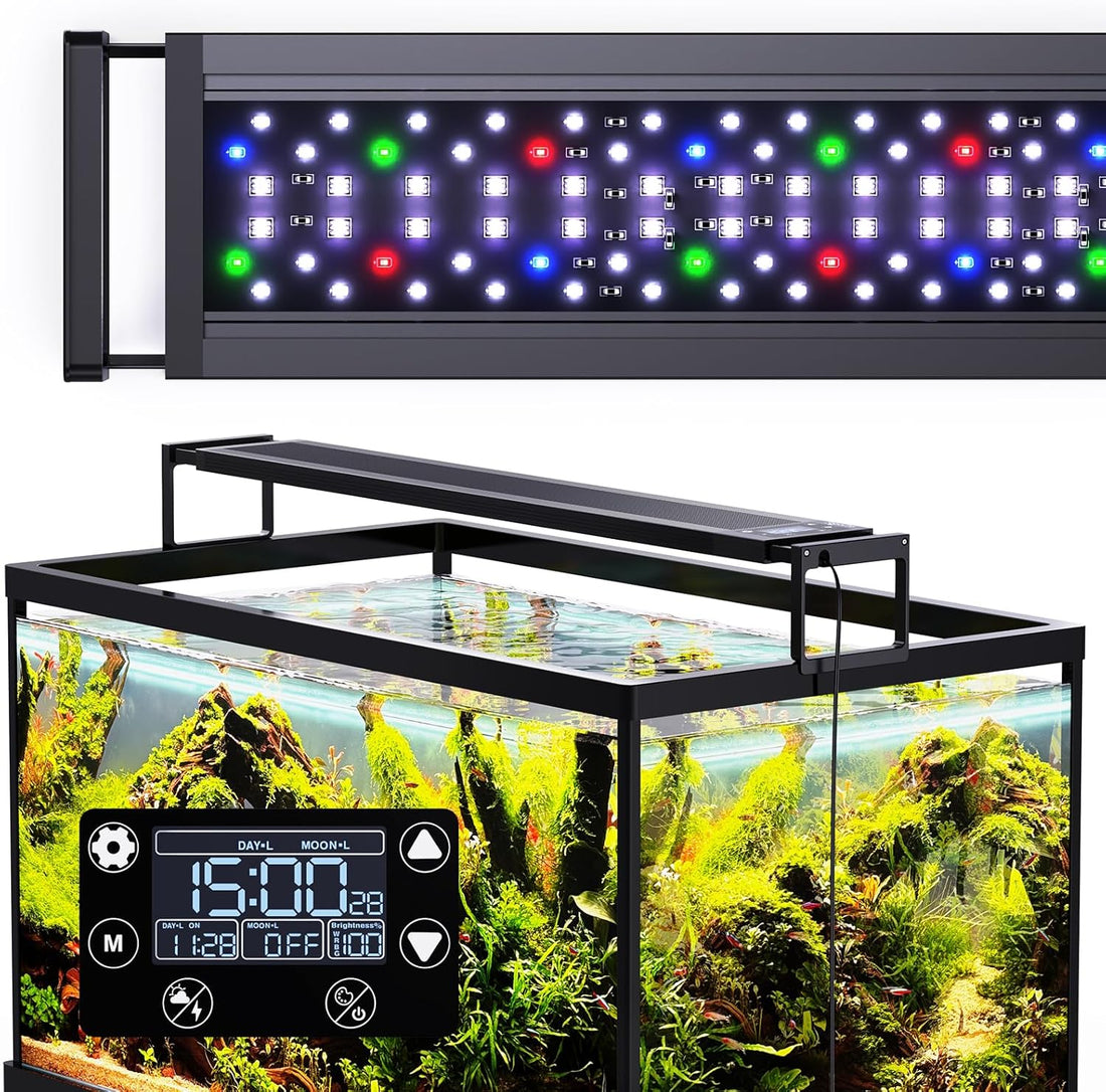 SEAOURA 24/7 LED Aquarium Light for 18-24 Inch Fish Tank Plant