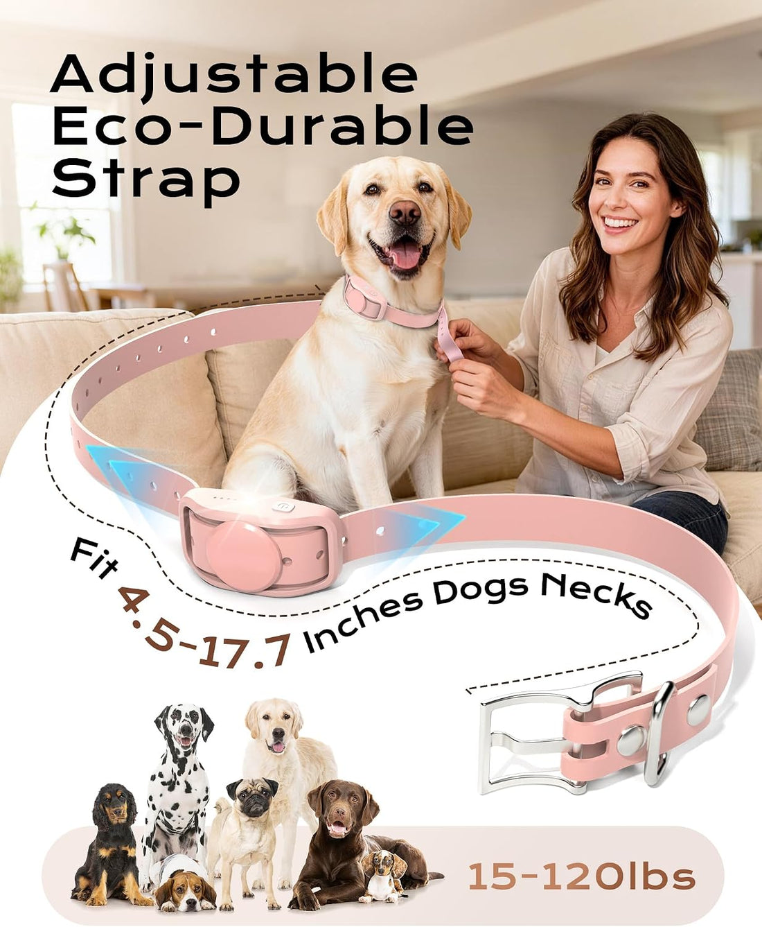 Shock Collar for Dogs, 4200FT Training Collar for 15-120lbs Dog