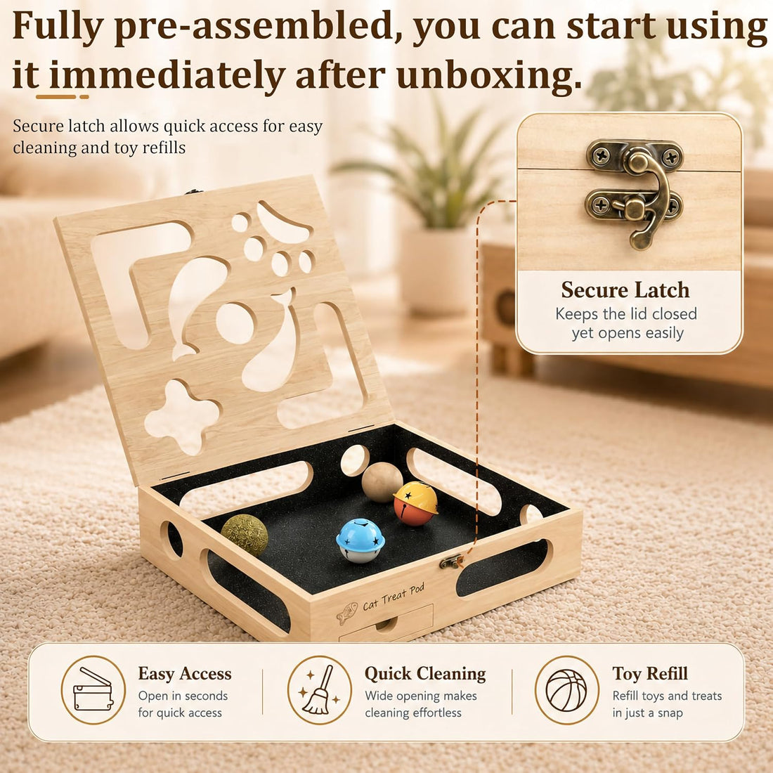 Cat Nail Scratch Puzzle Enrichment Box
