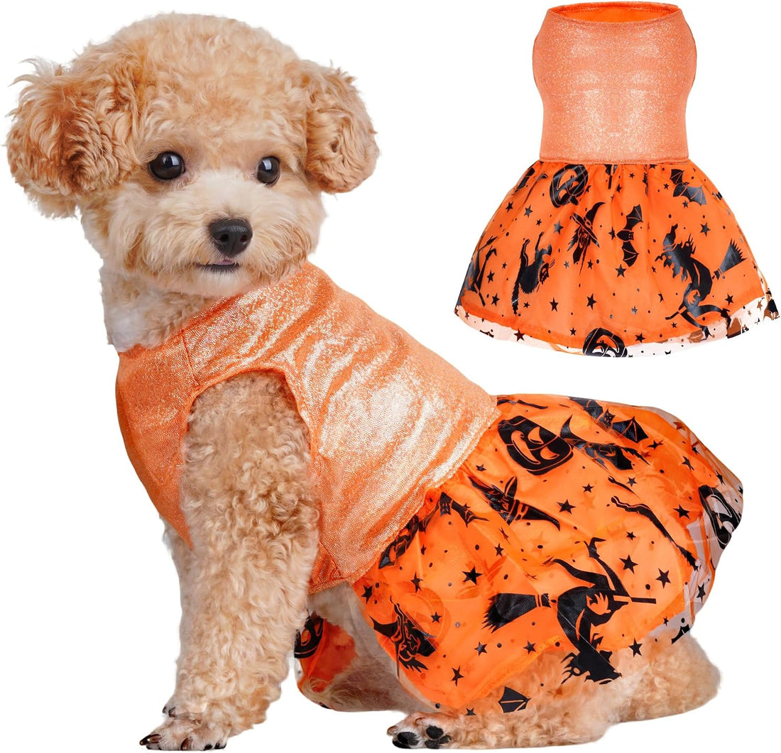 Dog Halloween Costume Dog Dress Witch Tulle Skirt Halloween Pet