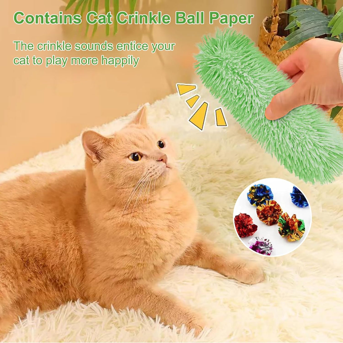 Rishoesu 3 Pcs Interactive Cat Toys Cat Pillows