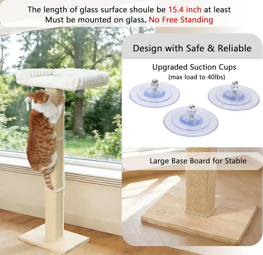 Cat Scratching Post with Large Window Perch