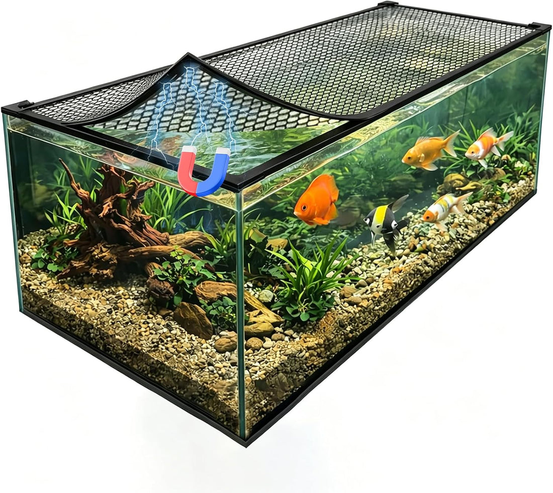 Magnetic Fish Tank Lid Aquarium Top Cover Anti-Jumping Mesh Net