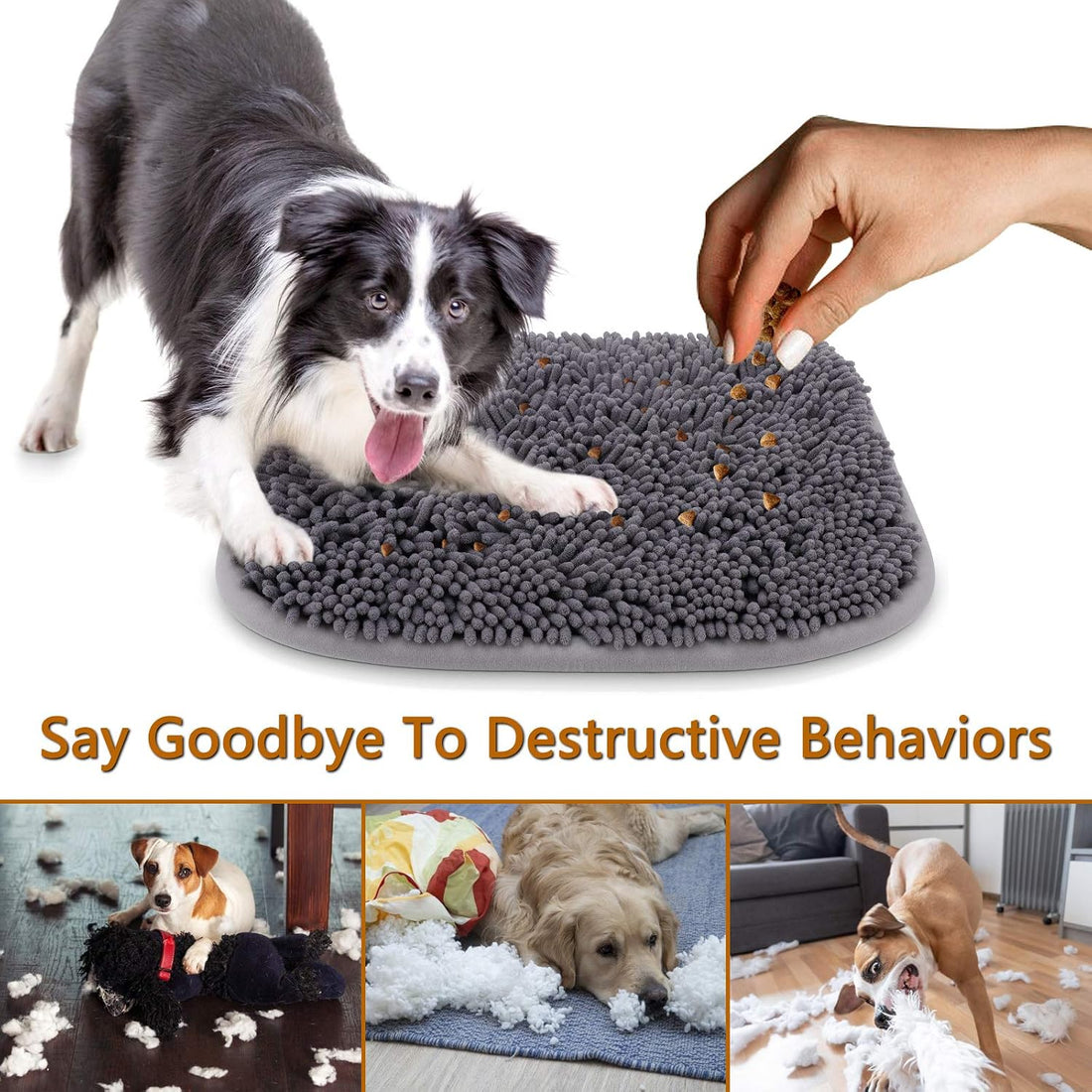 Rundik Snuffle Mat for Dogs, 17'' x 21'' Dog Sniffing Interactive