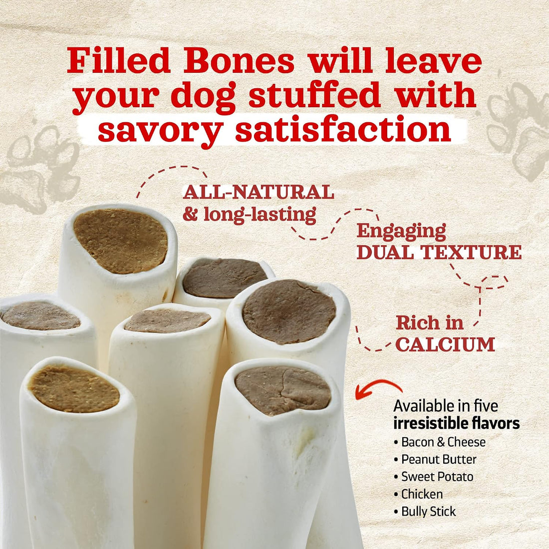 Natural Farm Peanut Butter Flavor Filled Dog Bones