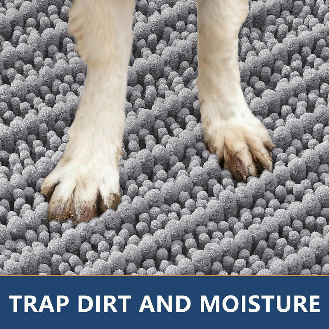 Smiry Dog Door Mat for Muddy Paws 30x20