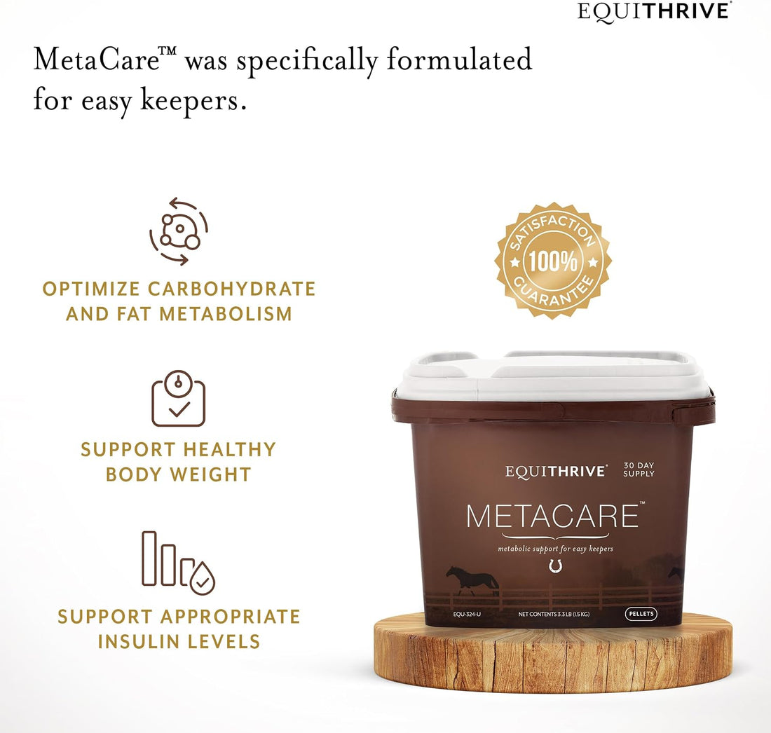 Equithrive MetaCare Pellets Horse Supplement, 3.3 lbs, 30 Day Supply