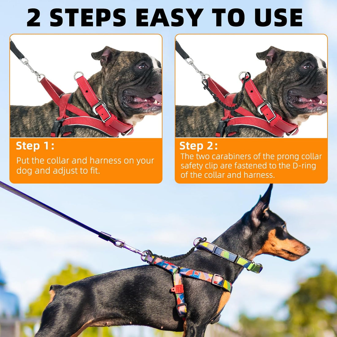 YUEPET 2 Pack Dog Collar Safety Clips