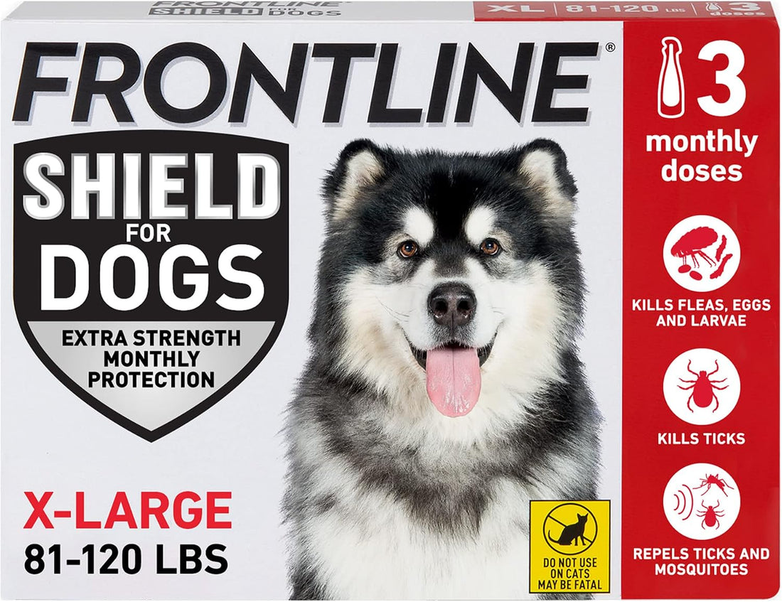 FRONTLINE Shield Flea & Tick Treatment for Dogs 81-120 lbs. Count of 3