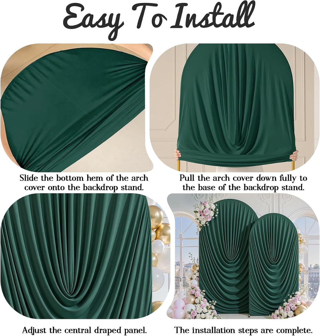 7.2FT & 6FT Elegant Arch Backdrop Cover