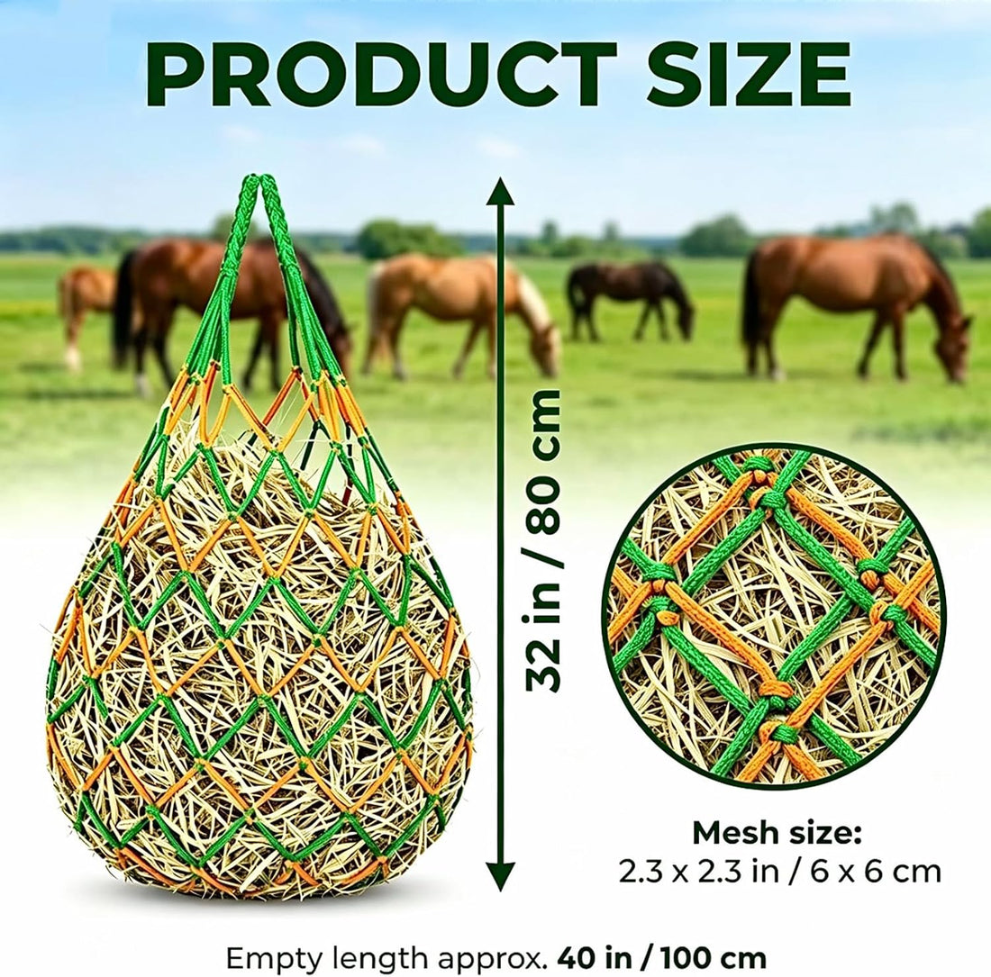 3 PCS Hay Bags for Horses with Carabiners