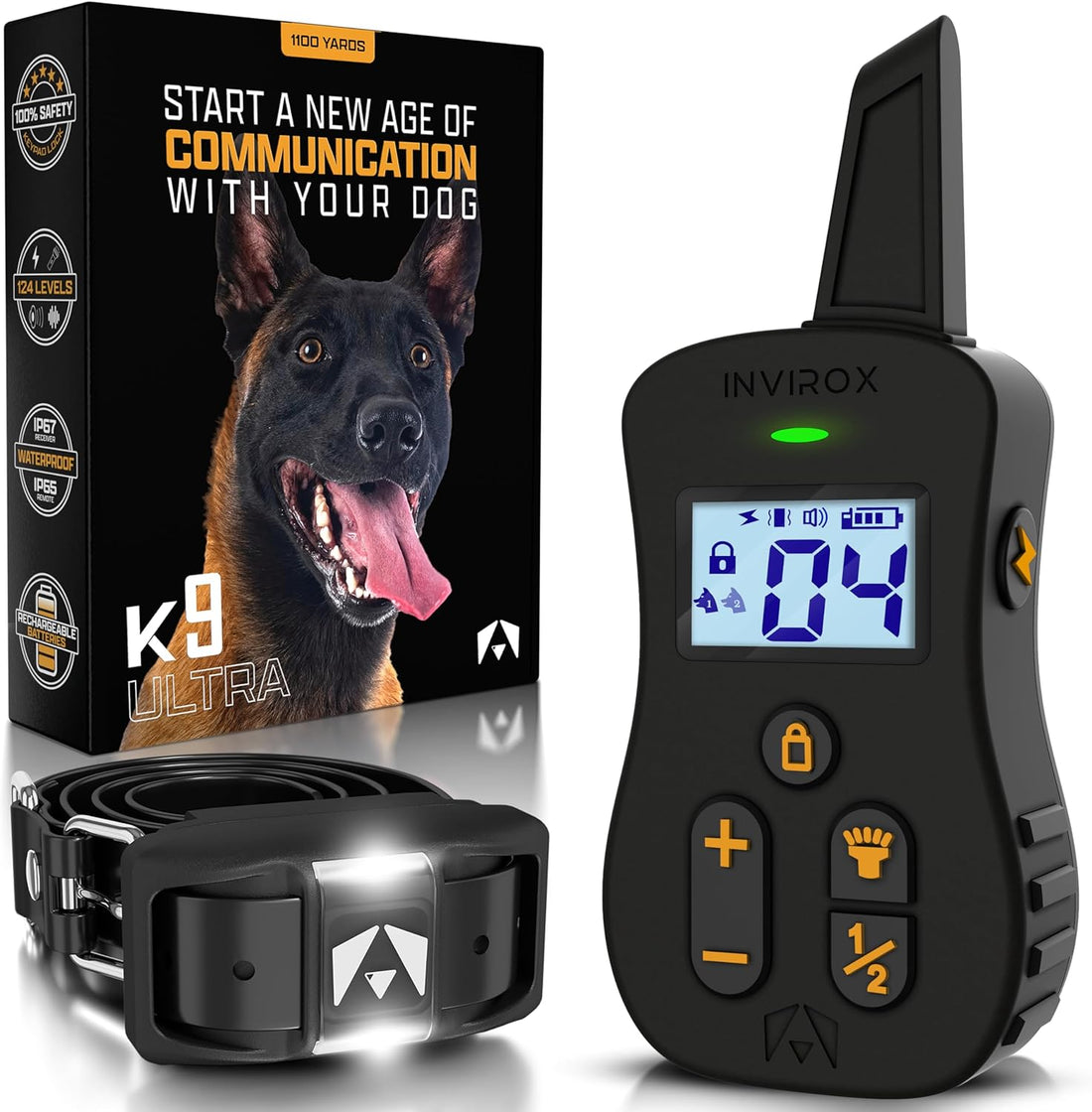 INVIROX Ultra K9 Dog Training Collar with Remote
