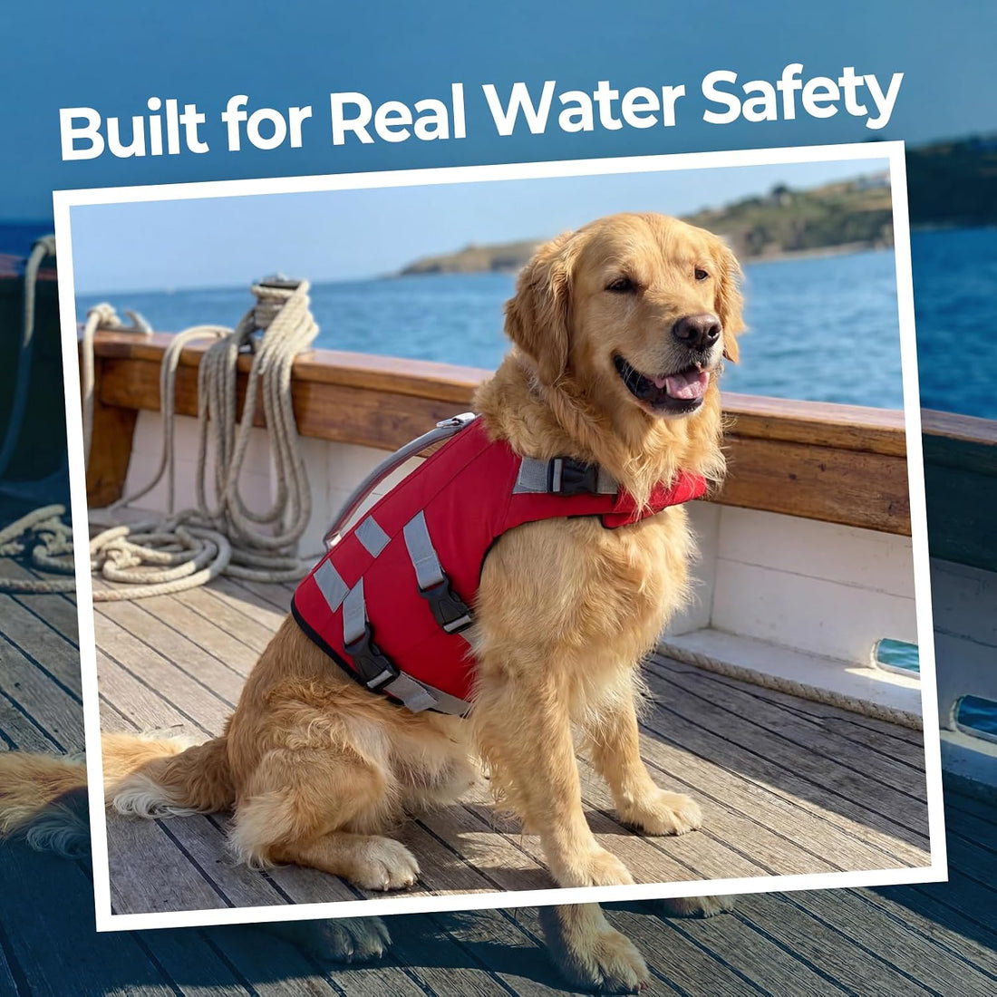 LeLePet Dog Life Jacket, High Flotation Swim Vest for Dogs