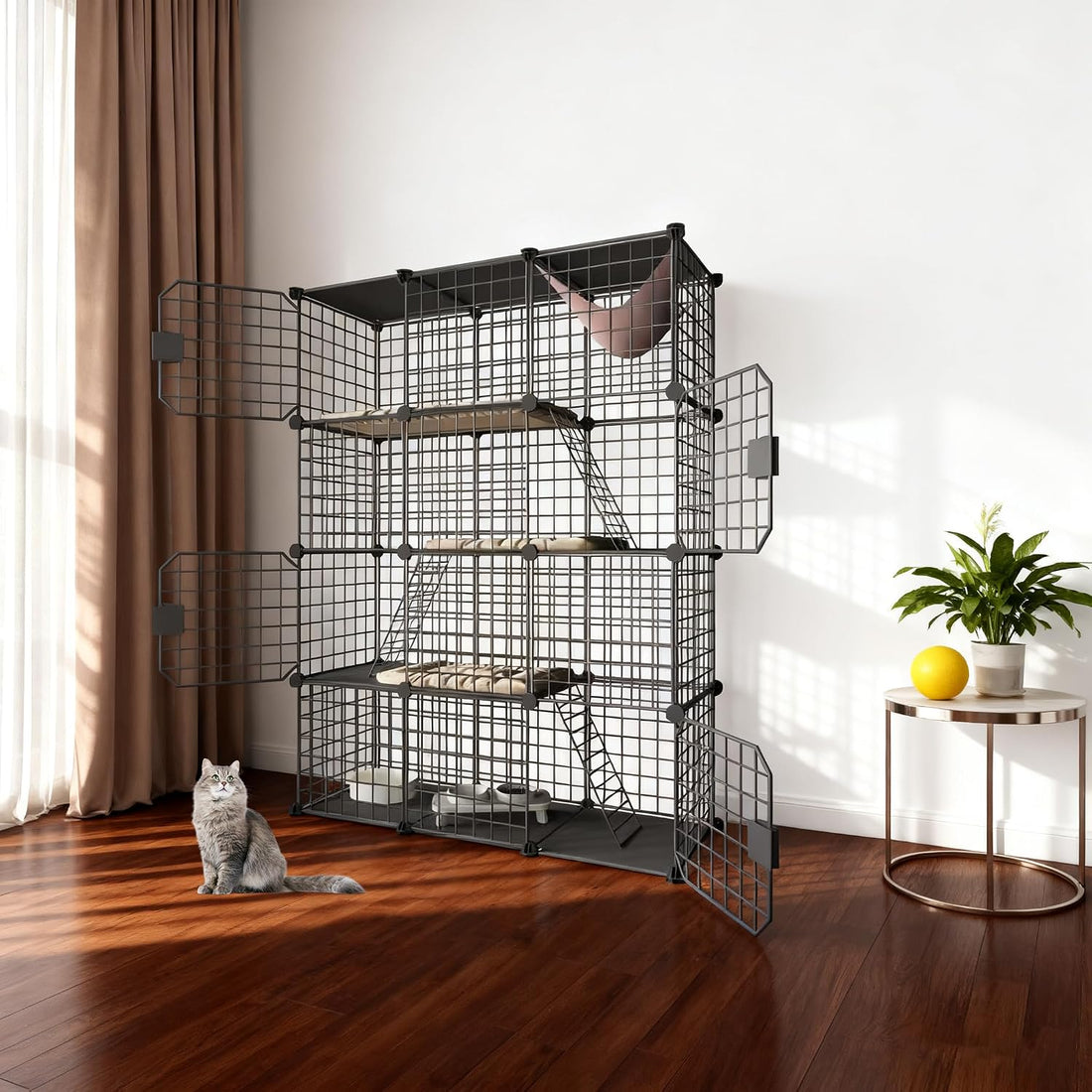 Large Cat Cage Enclosure Indoor DIY Cat Playpen Pet Home Small Animal