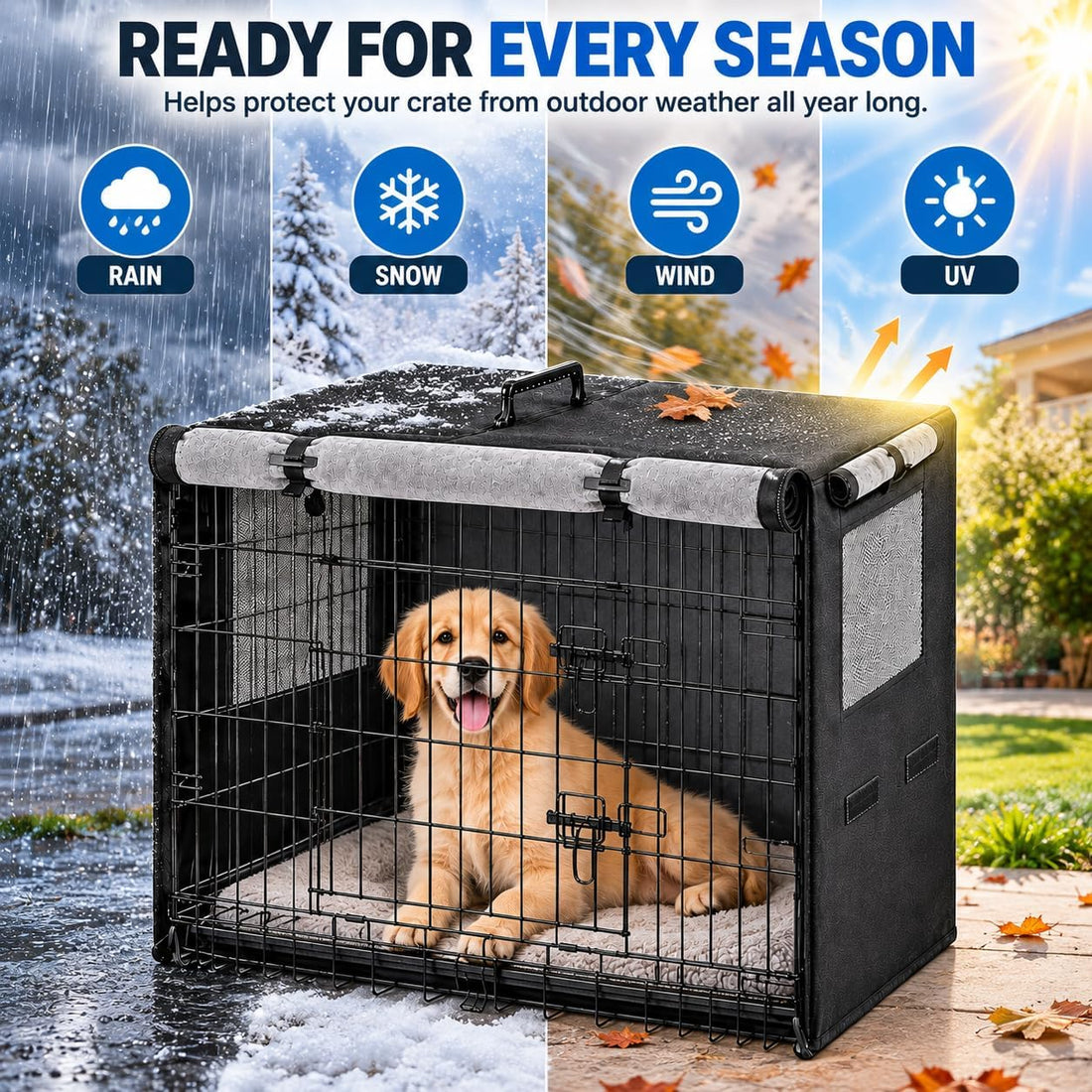 36inch Dog Crate Cover,Insulated Dog Crate Cover,with Frost-proof