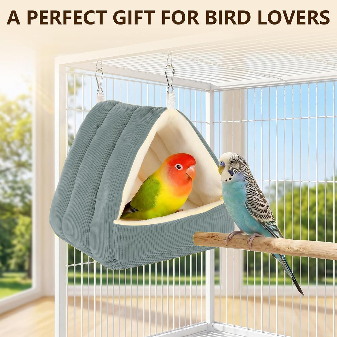 Small Winter Warm Plush Bird Nest Bed for Cage