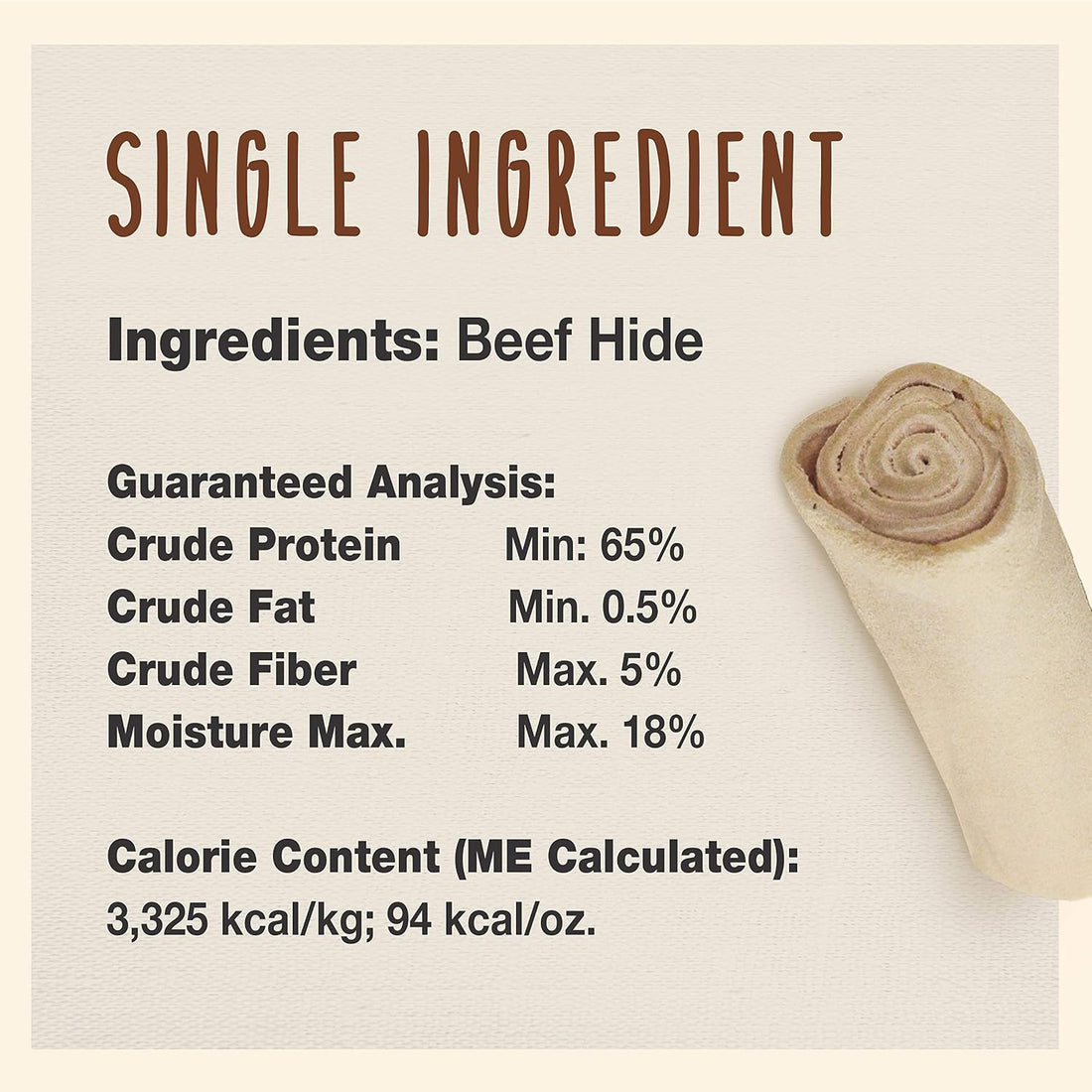 Cadet Premium Grade Beef Hide, Long-Lasting Rawhide Rolls