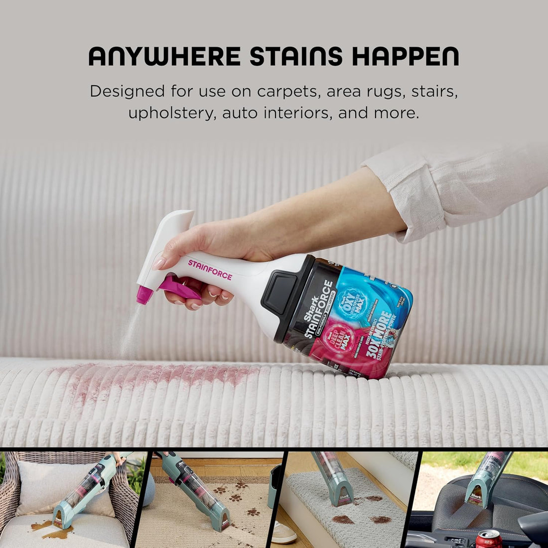 Shark StainForce 2-Pack Refill Cartridge, Stain & Odor Remover