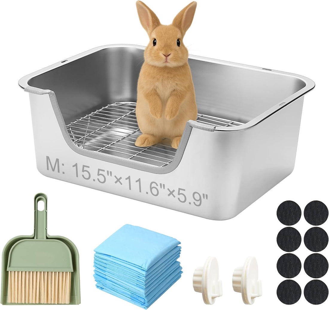 Stainless Steel Rabbit Sifting Litter Box