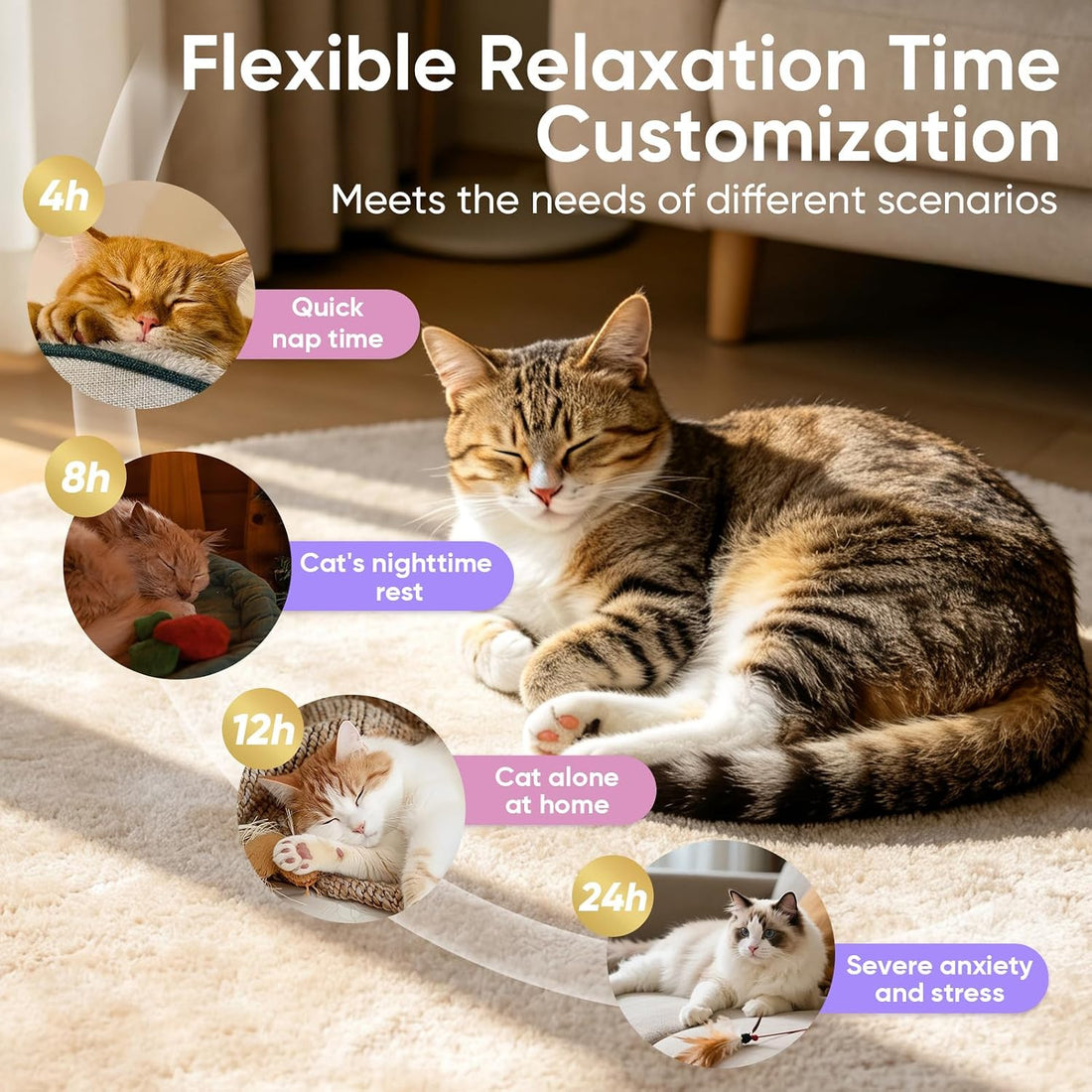 Cat Calming Diffuser Kit with Timer And Memory Adjustable 4/8/12/24H