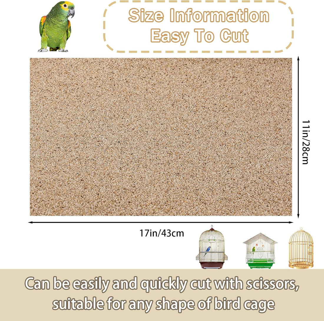 Fabbay 100 Pcs Gravel Paper for Bird Cage Gravel Liner Paper Pet