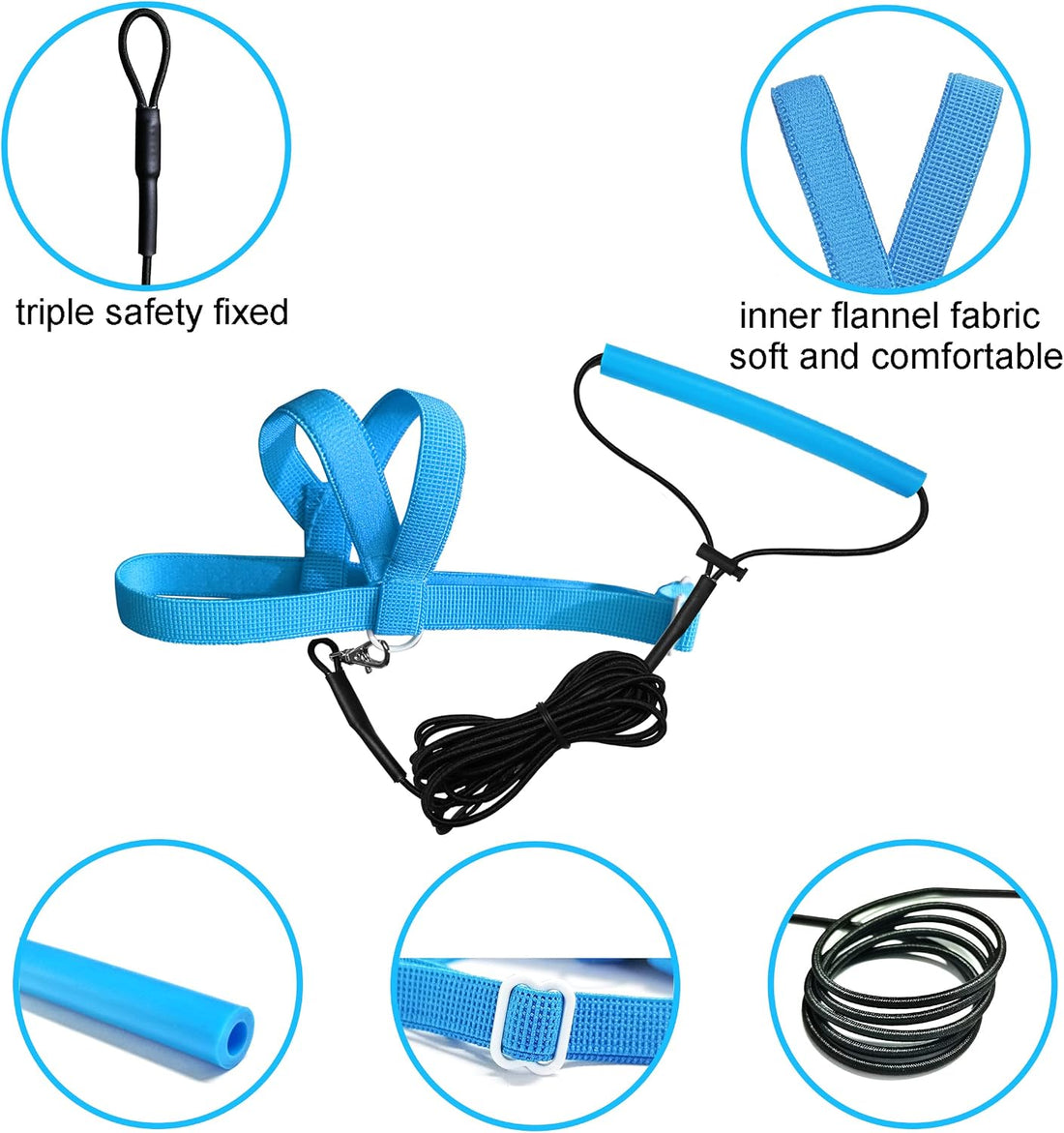 VANFAVORI Adjustable Bird Harness Elastic with 80-inch Flying Leash