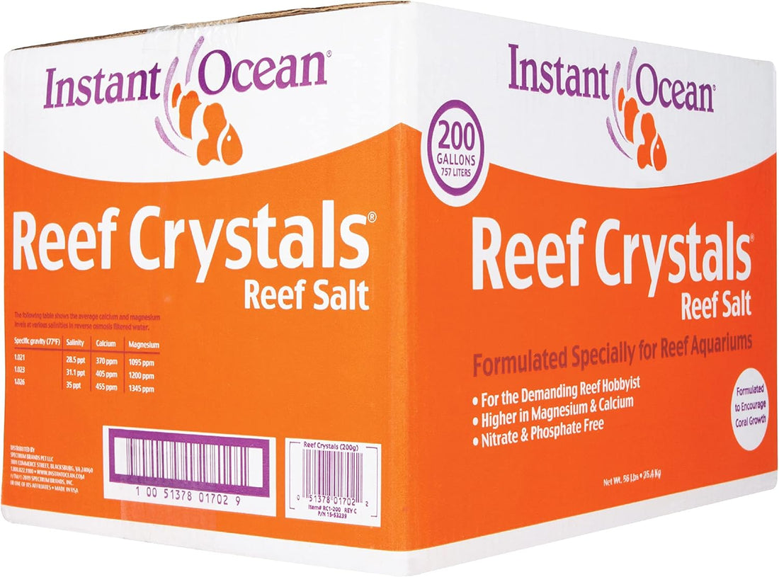 Instant Ocean Reef Crystals Reef Salt for Reef Aquariums, 200 Gallons