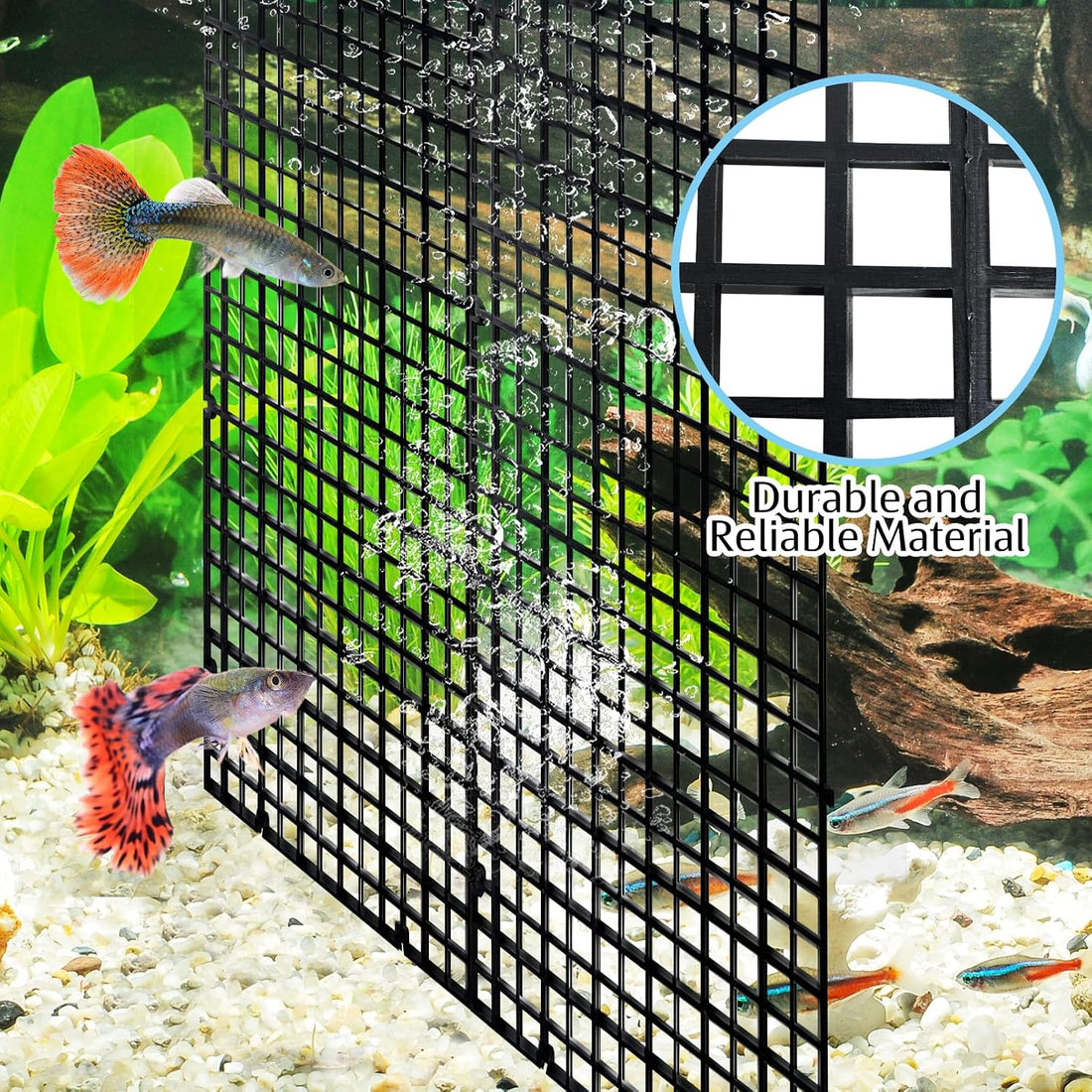Hamiledyi Plastic Aquarium Divider with Clips Grid Panel Aquarium Lid