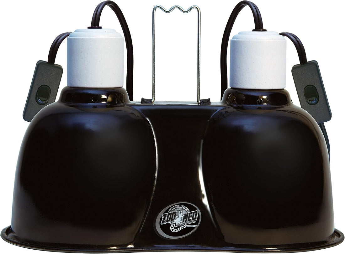 Zoo Med Combo Mini Deep Dome Clamp Lamp Fixture 2 x 5-1/2 Inch Deep