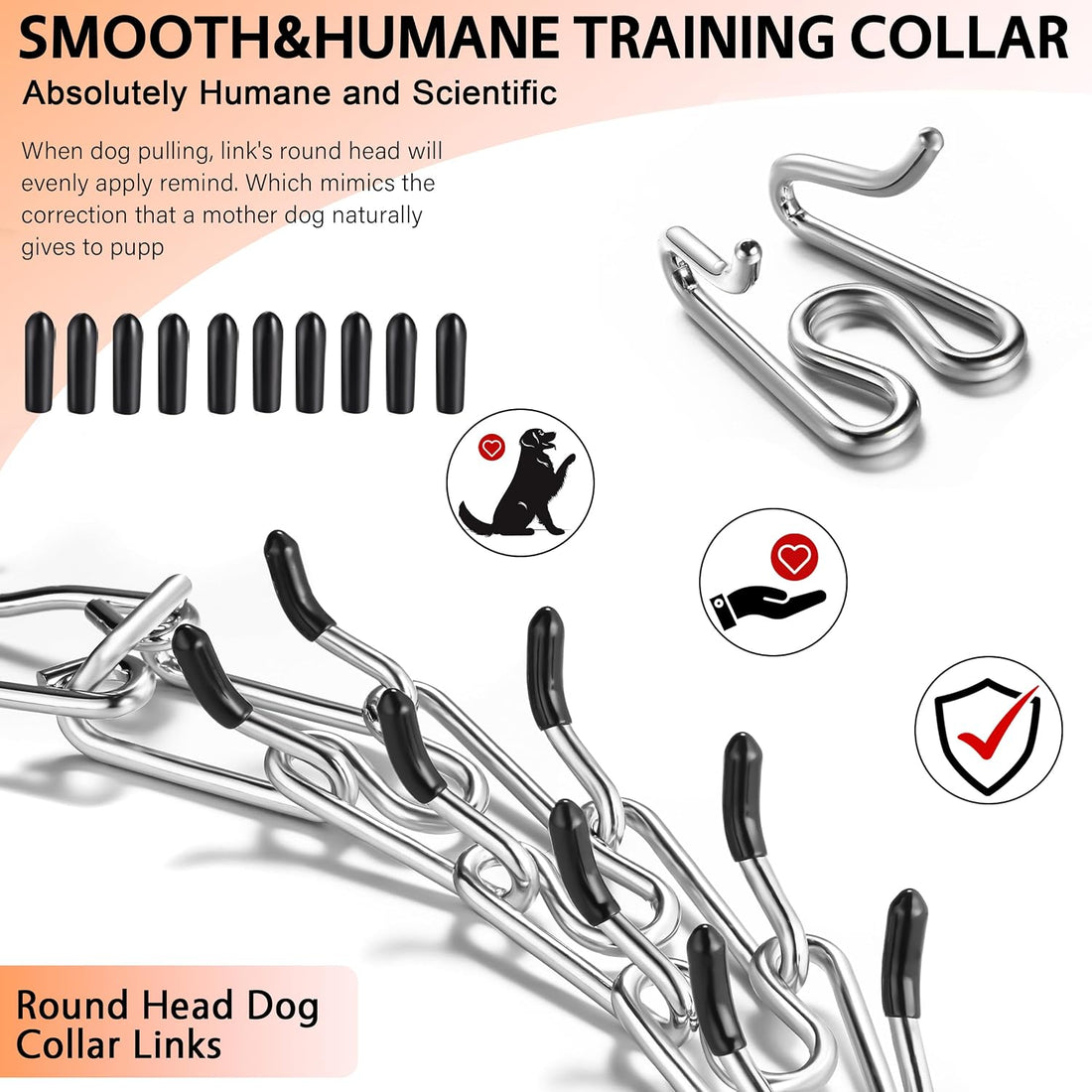 DEYACE Prong Collar for Dogs Stainless Steel Dog Pinch Collar