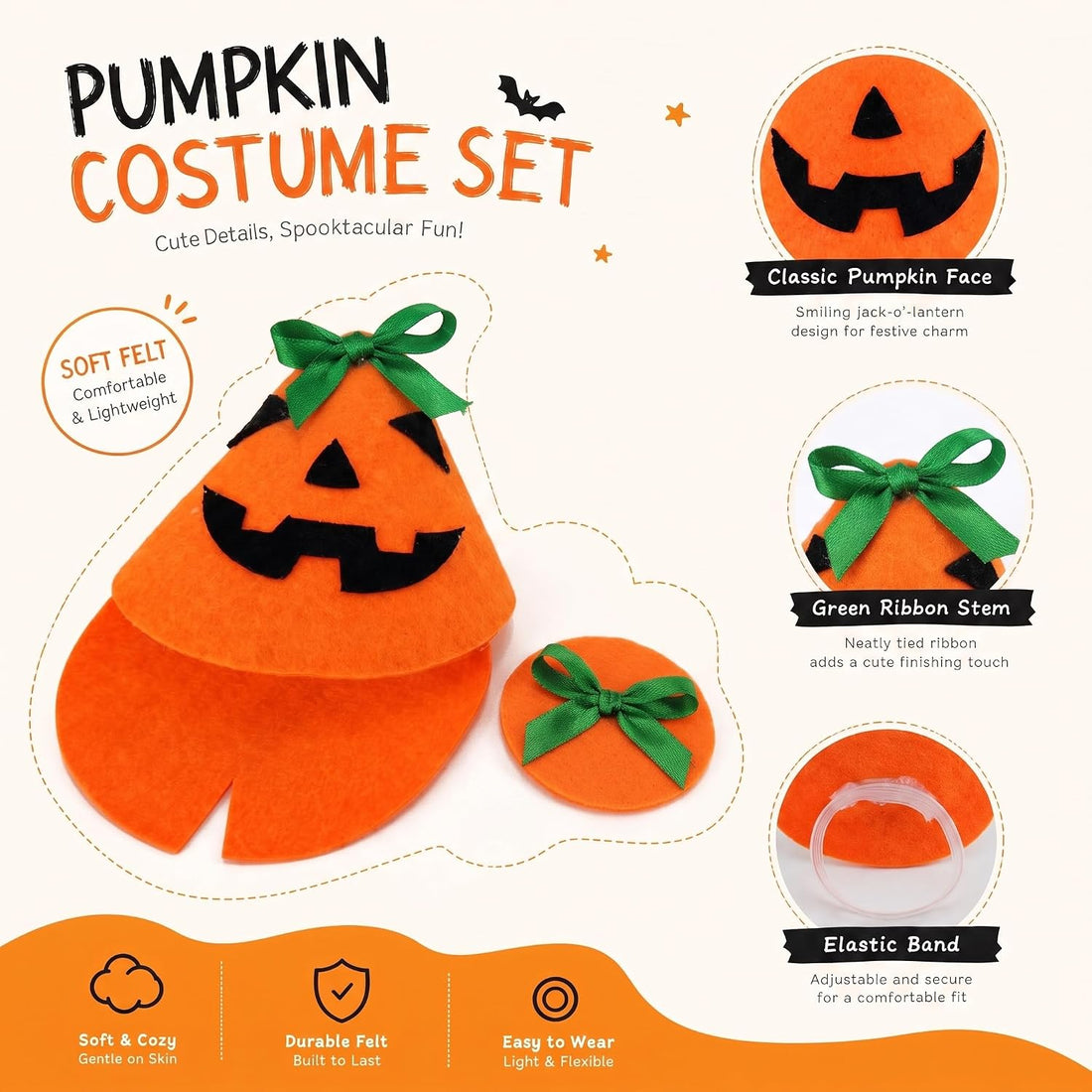 Halloween Pumpkin Clothes for 7 Inch Desk Goose