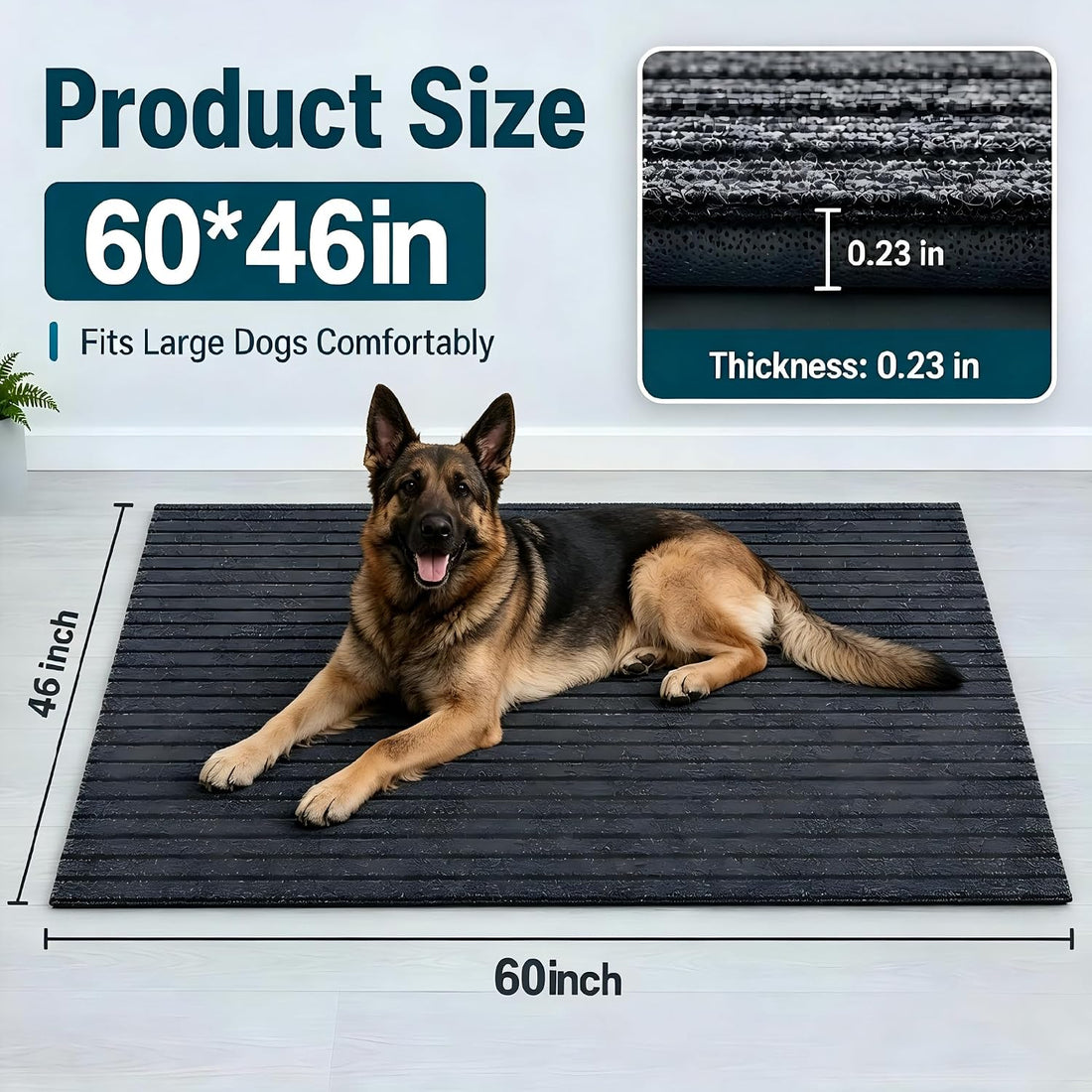 60 * 46in Mat for Under Dog Crate