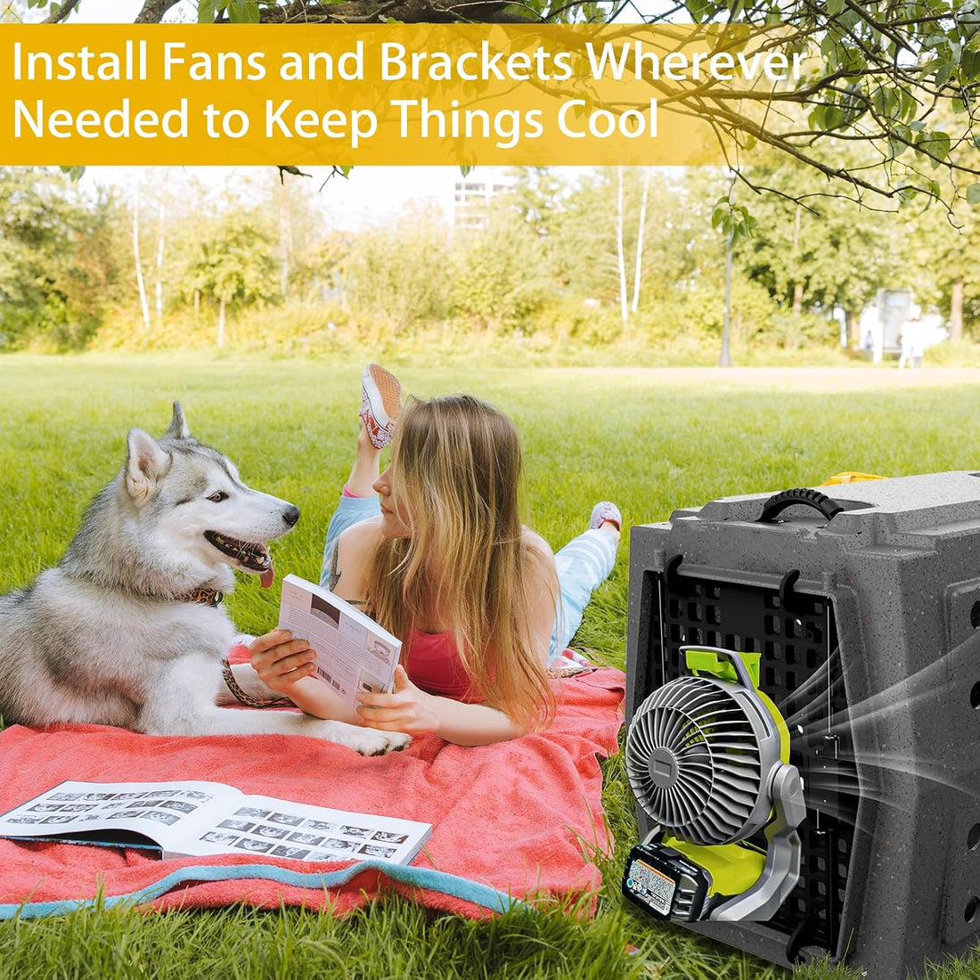 Dog Crate Fan Accessories,for Ryobi &Ruffland Kennel Accessories