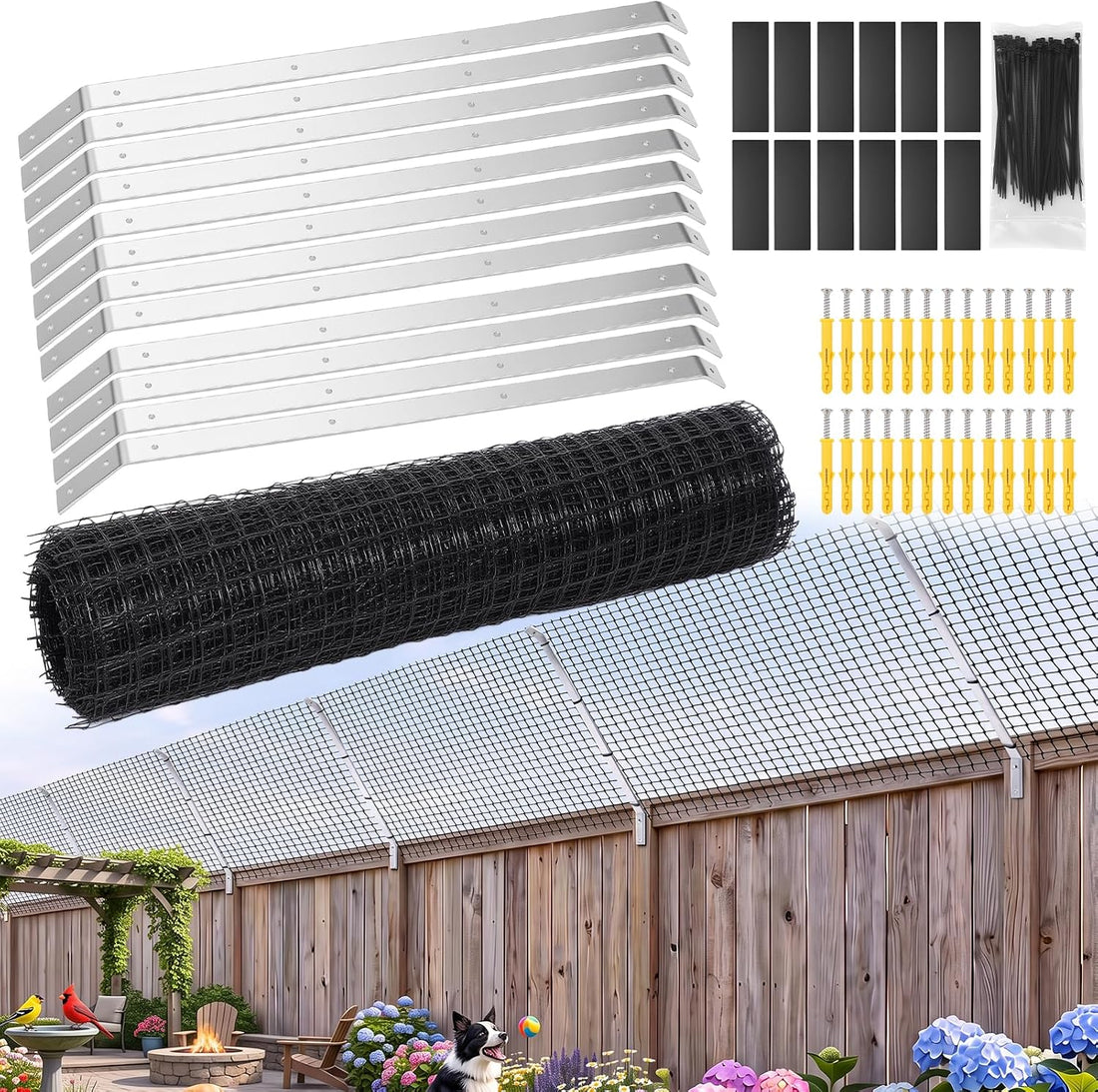 Cat Fence Topper Cat Anti Climb Fence Extender Fence Outdoor Barrier
