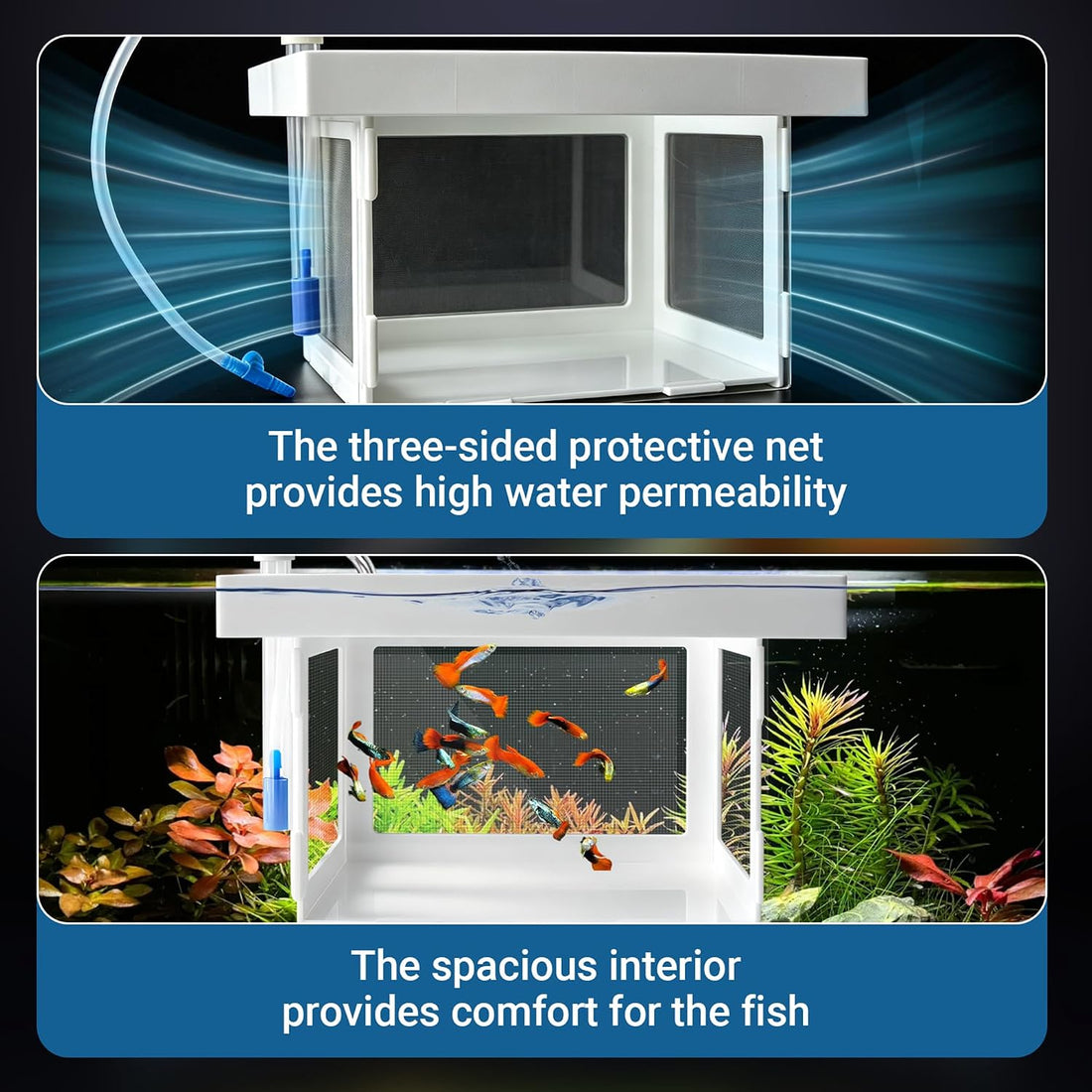 Floating Aquarium Breeder Box, Fish Acclimation & Isolation Tank