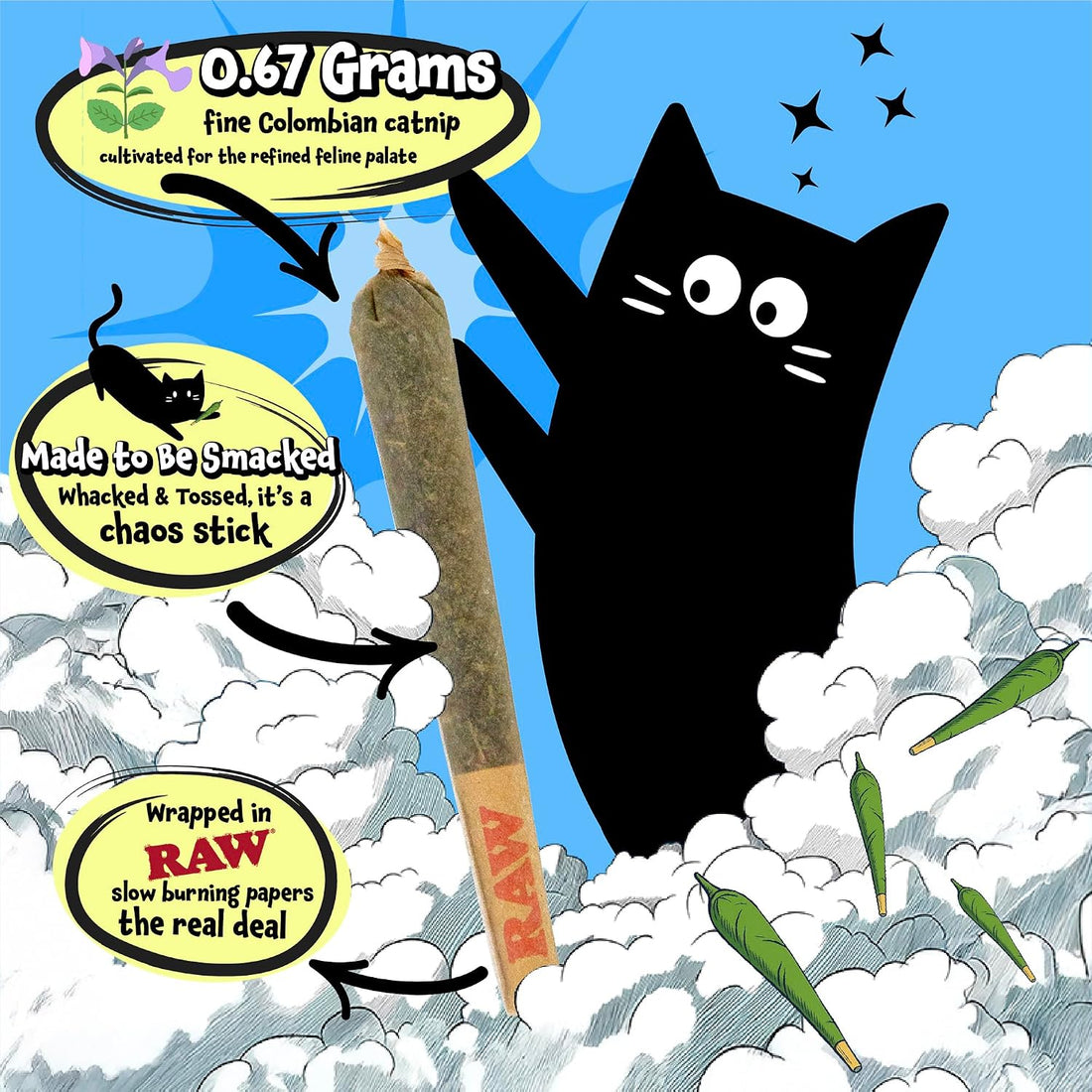 LIT LABS Catnip Joint - 5 Organic Pre-Rolls Papers to Fix a Bad