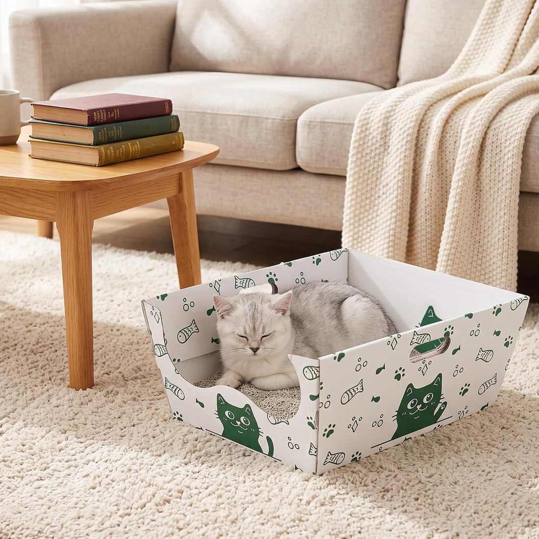 SOUJOY 8 Pack Disposable Cat Litter Box