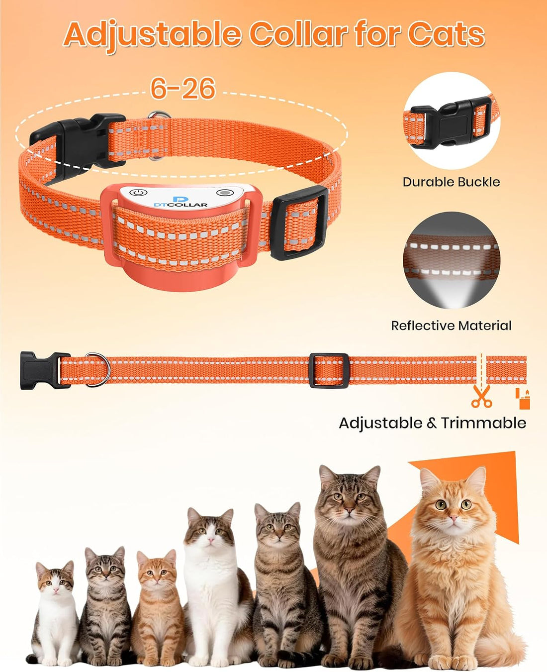 Lightweight Cat Shock Collar with Remote
