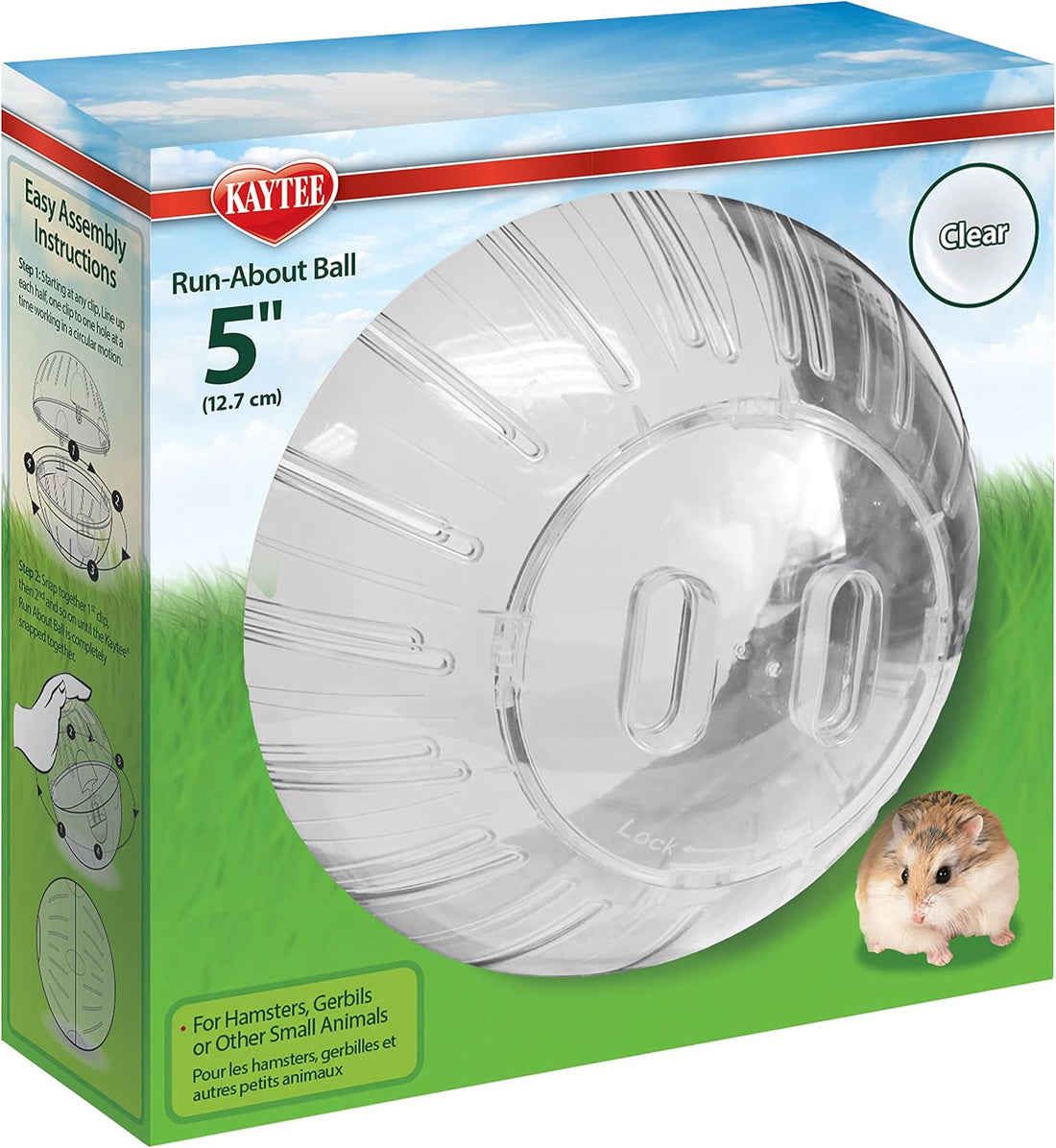 Kaytee 11.5" Clear Run-About Exercise Ball for Hamster & Gerbil Pets