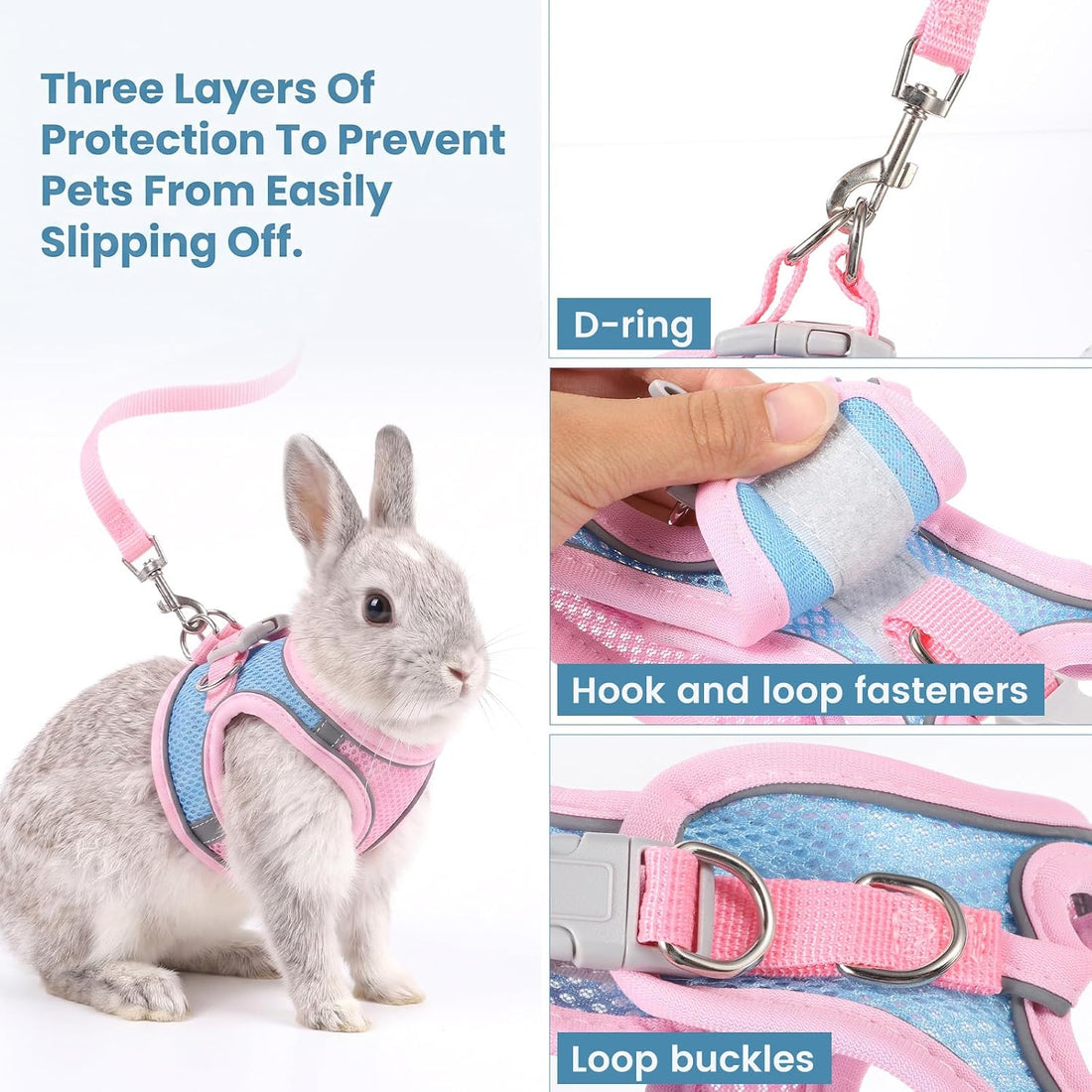 cobee Adjustable Bunny Harness and Leash Set