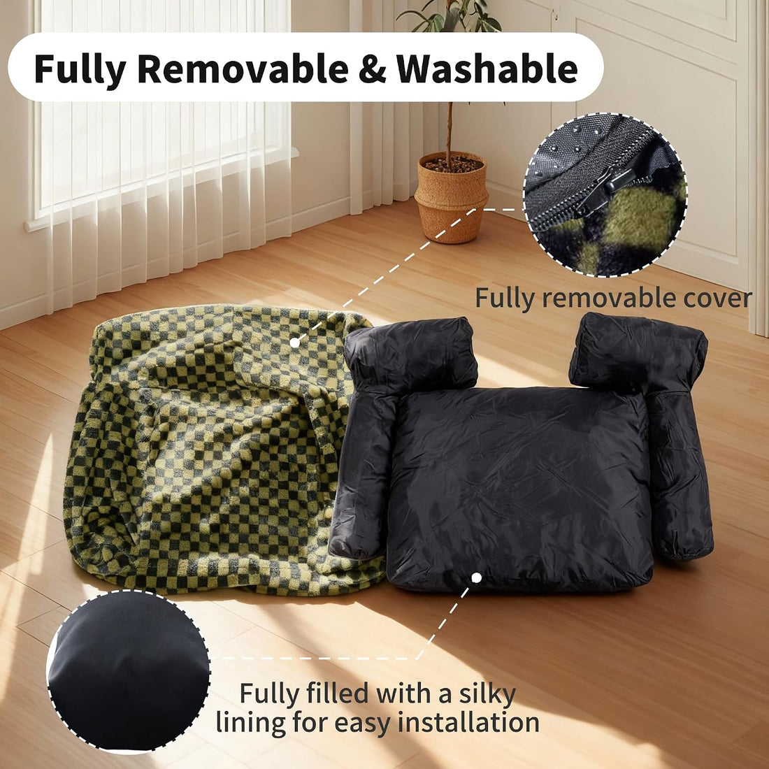 Faux Fur Cat & Dog Sofa Cat Couch Mini Cat Bed Indoor Human Style Pet