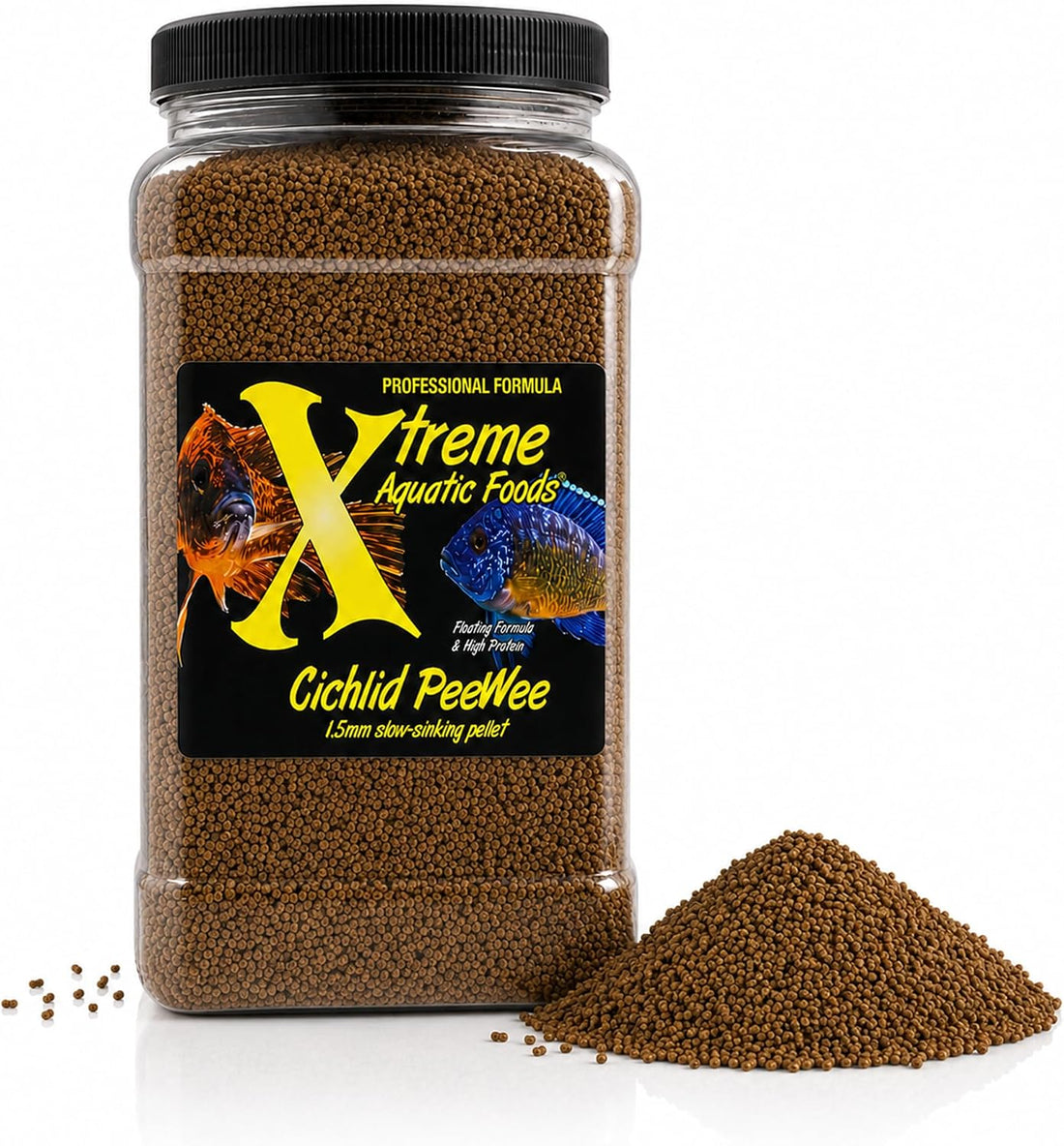 Xtreme Cichlid Peewee 1.5 mm Pellets - Proven Nutrition for Cichlids