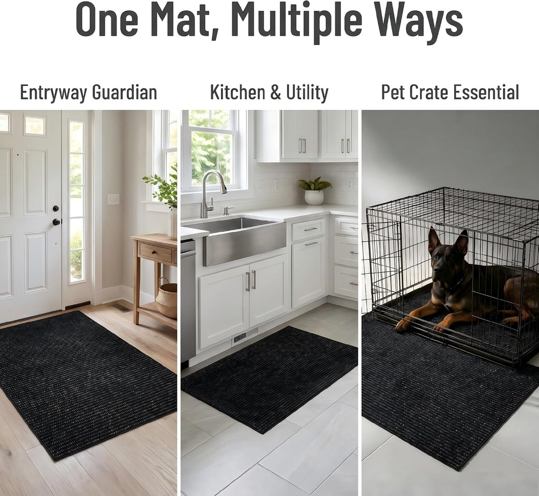 Dog Crate Mat, Thick Washable Waterproof Carpet for Dog Kennel Pad