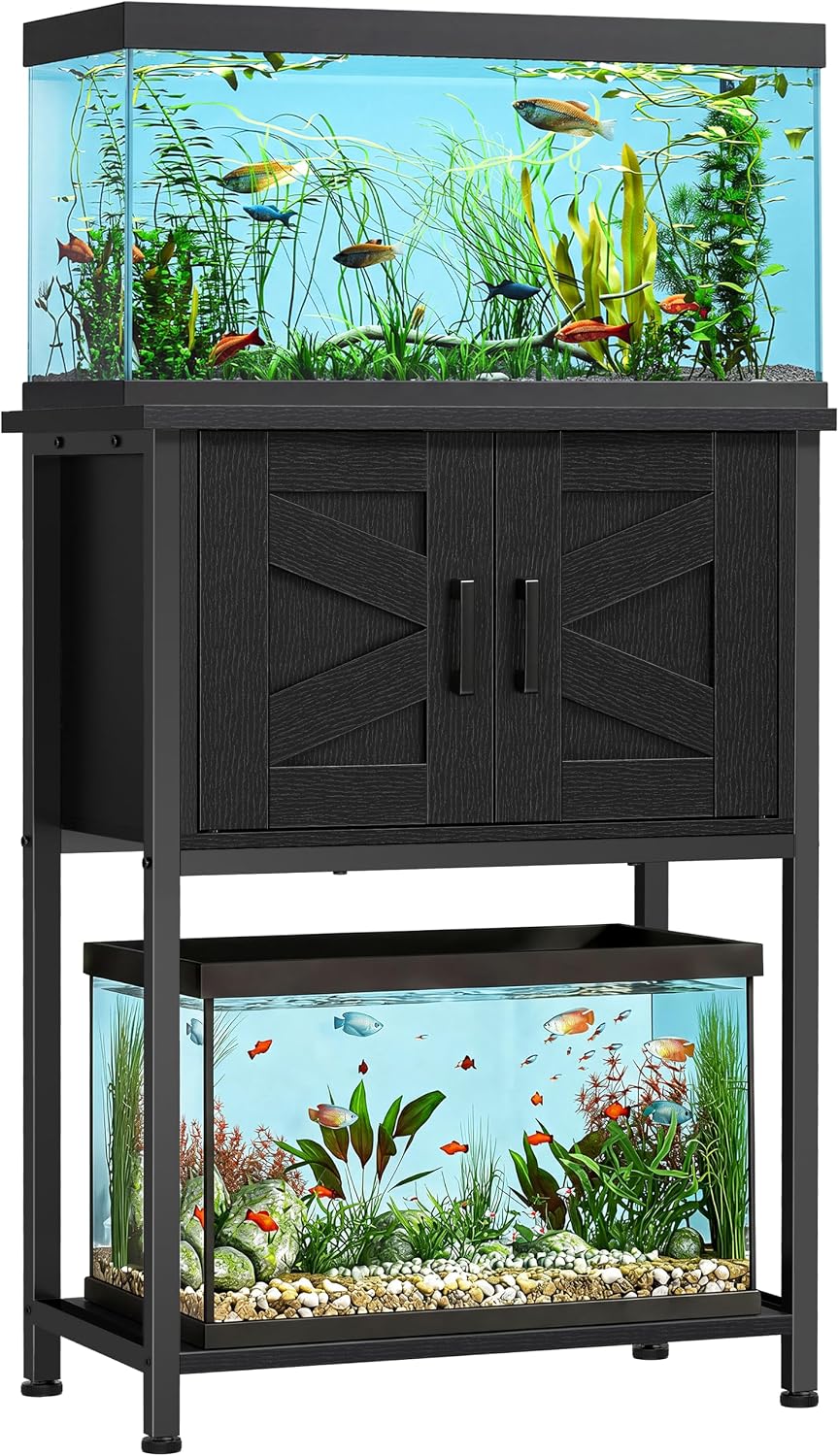 20/29/30 Gallon Fish Tank Stand with Cabinet 800LBS Capacity
