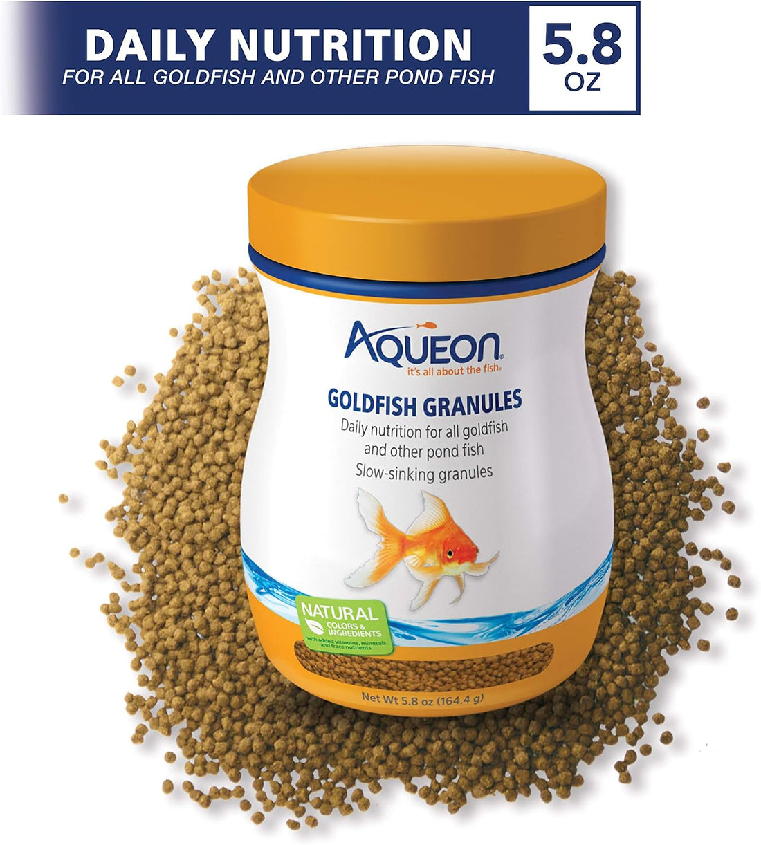 Aqueon Goldfish Granules, Goldfish Food, 5.8 Ounces